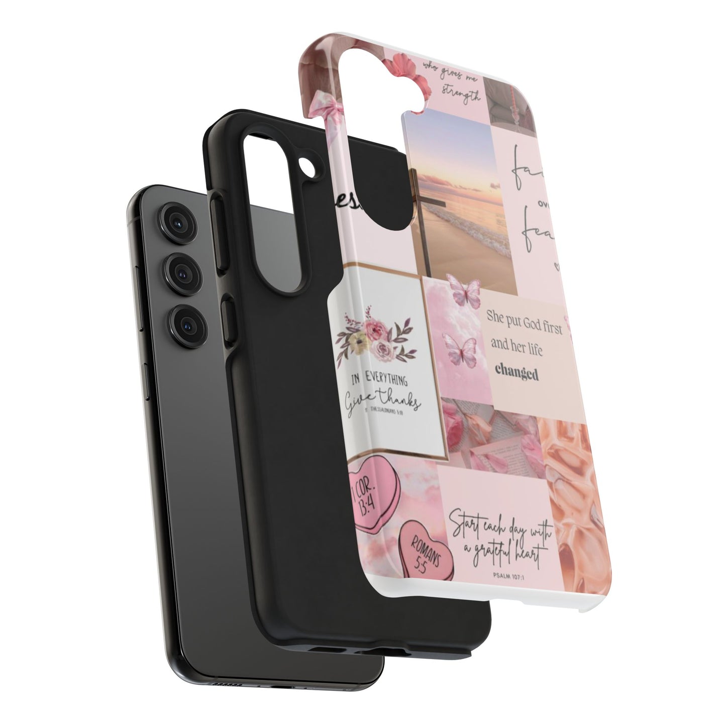 Put God first phone case, gentle strength, and soft surrender