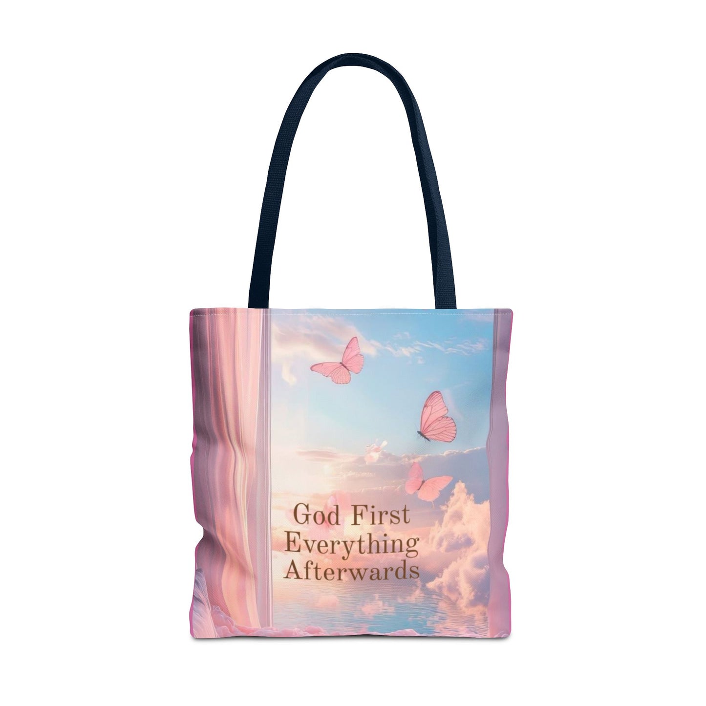 God first everything afterwards pink Tote Bag