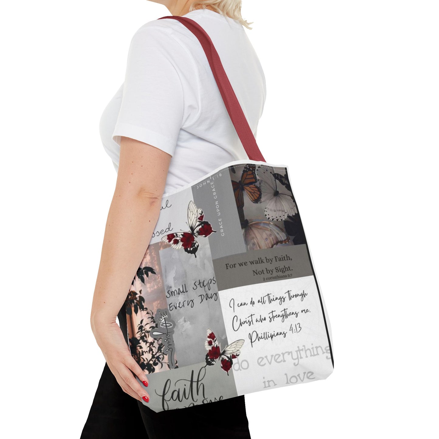 Walk by faith Tote Bag