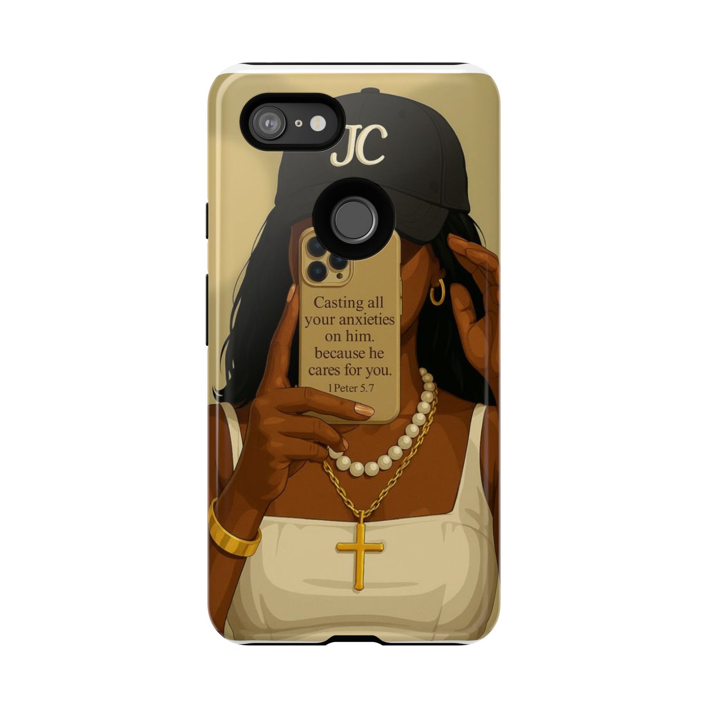 1 Peter 5:7 faith phone case cast your cares