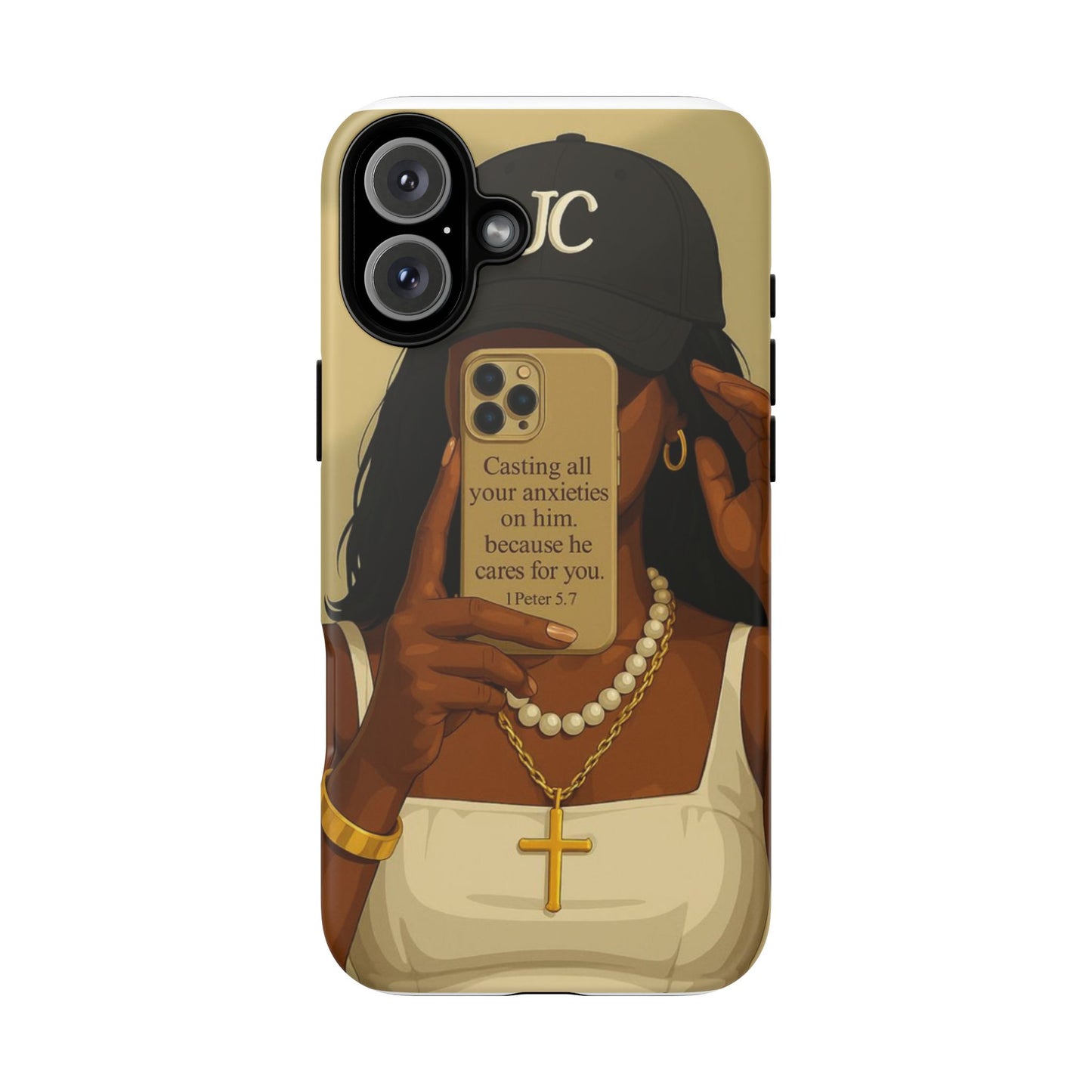 1 Peter 5:7 faith phone case cast your cares