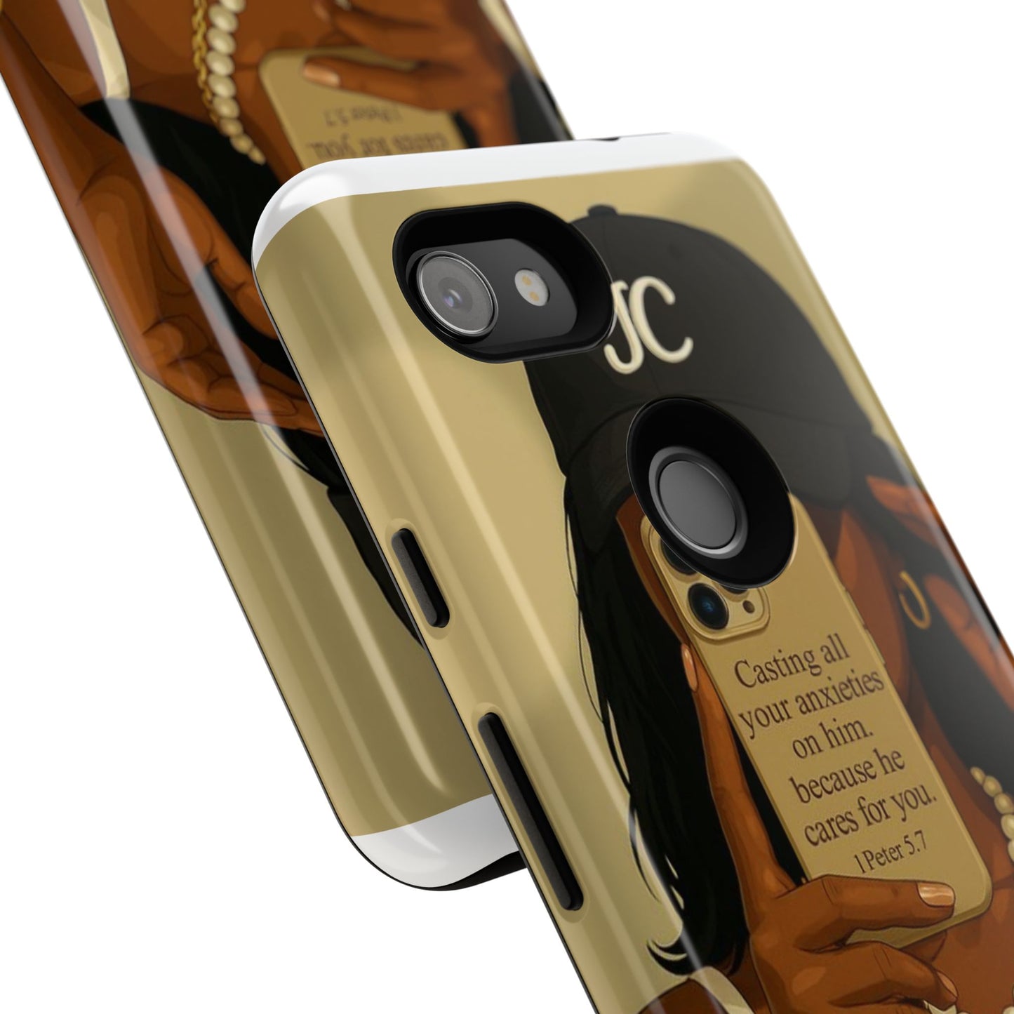 1 Peter 5:7 faith phone case cast your cares