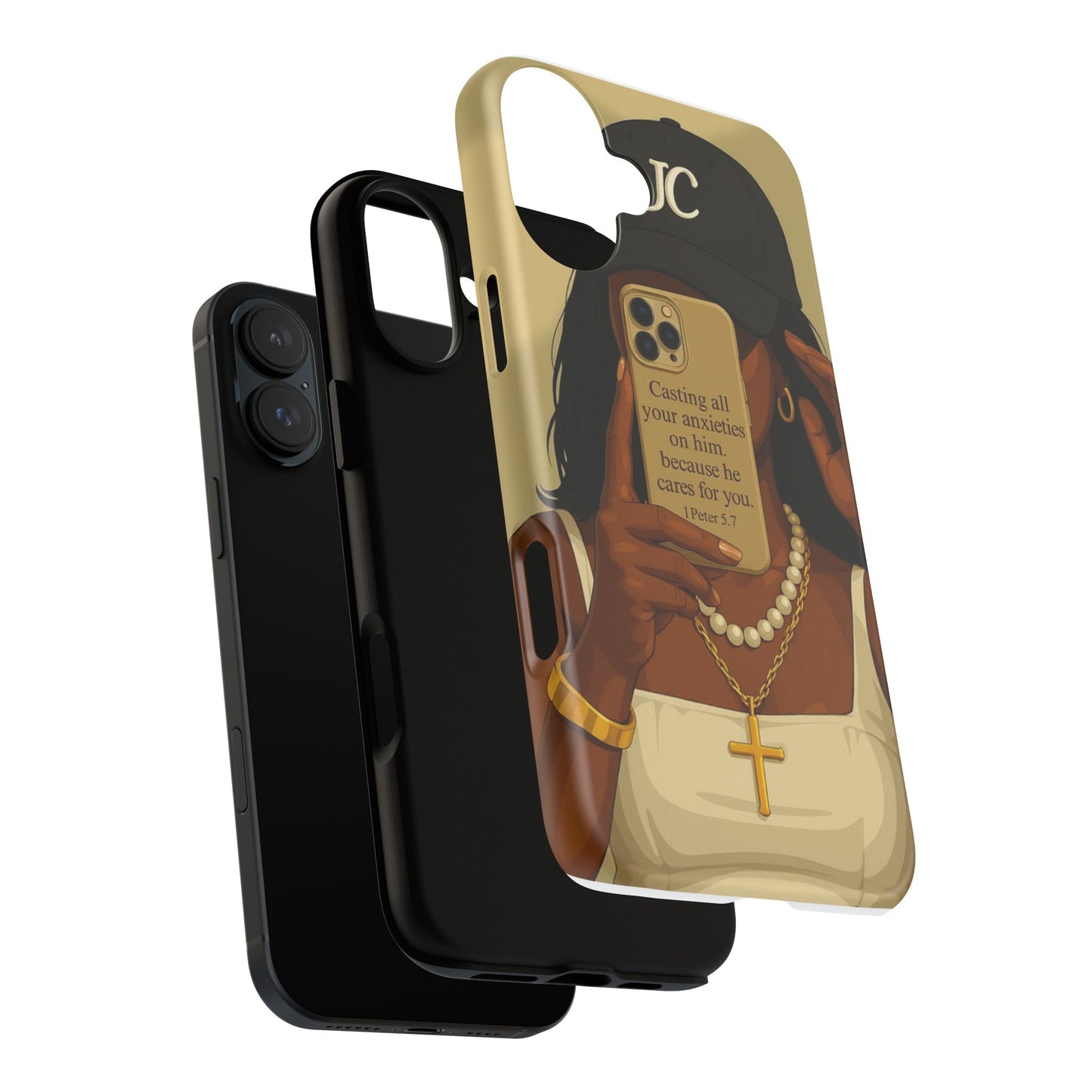 1 Peter 5:7 faith phone case cast your cares
