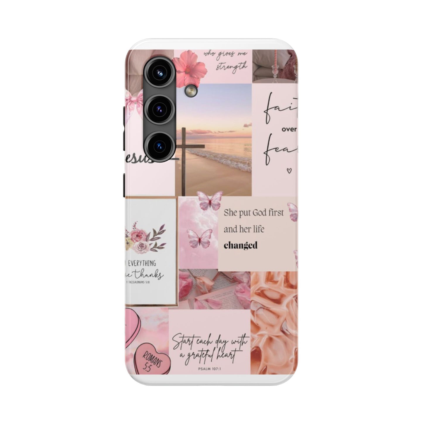 Put God first phone case, gentle strength, and soft surrender
