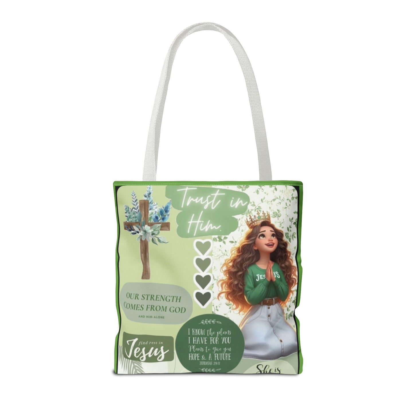 Inspirational Tote Bag - Trust in Him Design