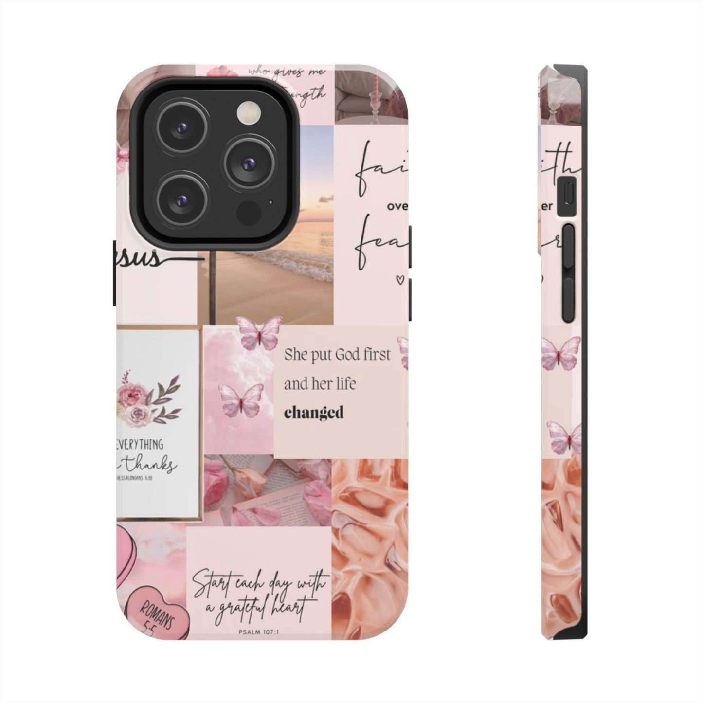 Put God first phone case, gentle strength, and soft surrender