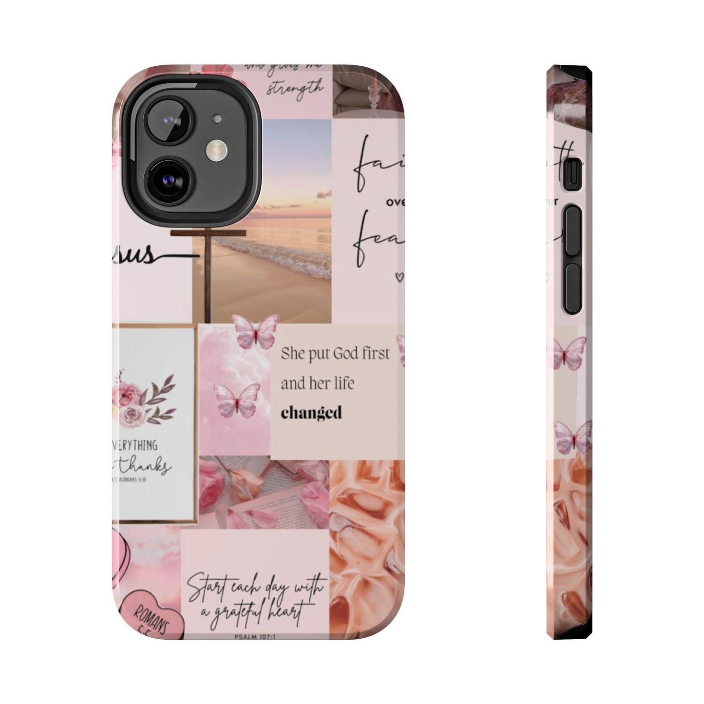 Put God first phone case, gentle strength, and soft surrender