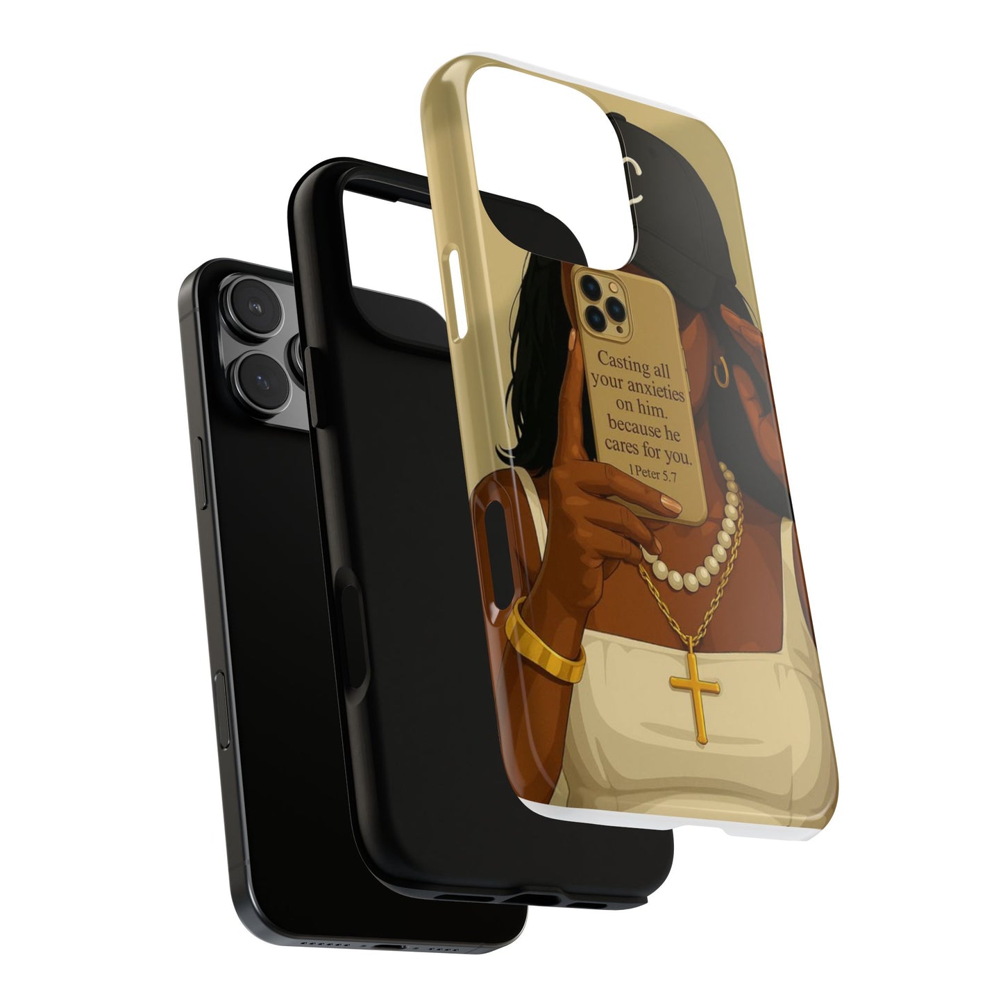 1 Peter 5:7 faith phone case cast your cares
