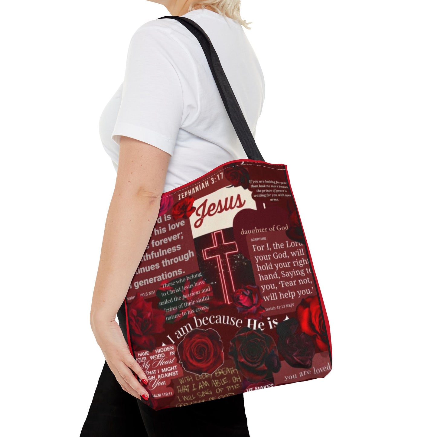 Faith-Inspired Tote Bag with Bible Verses
