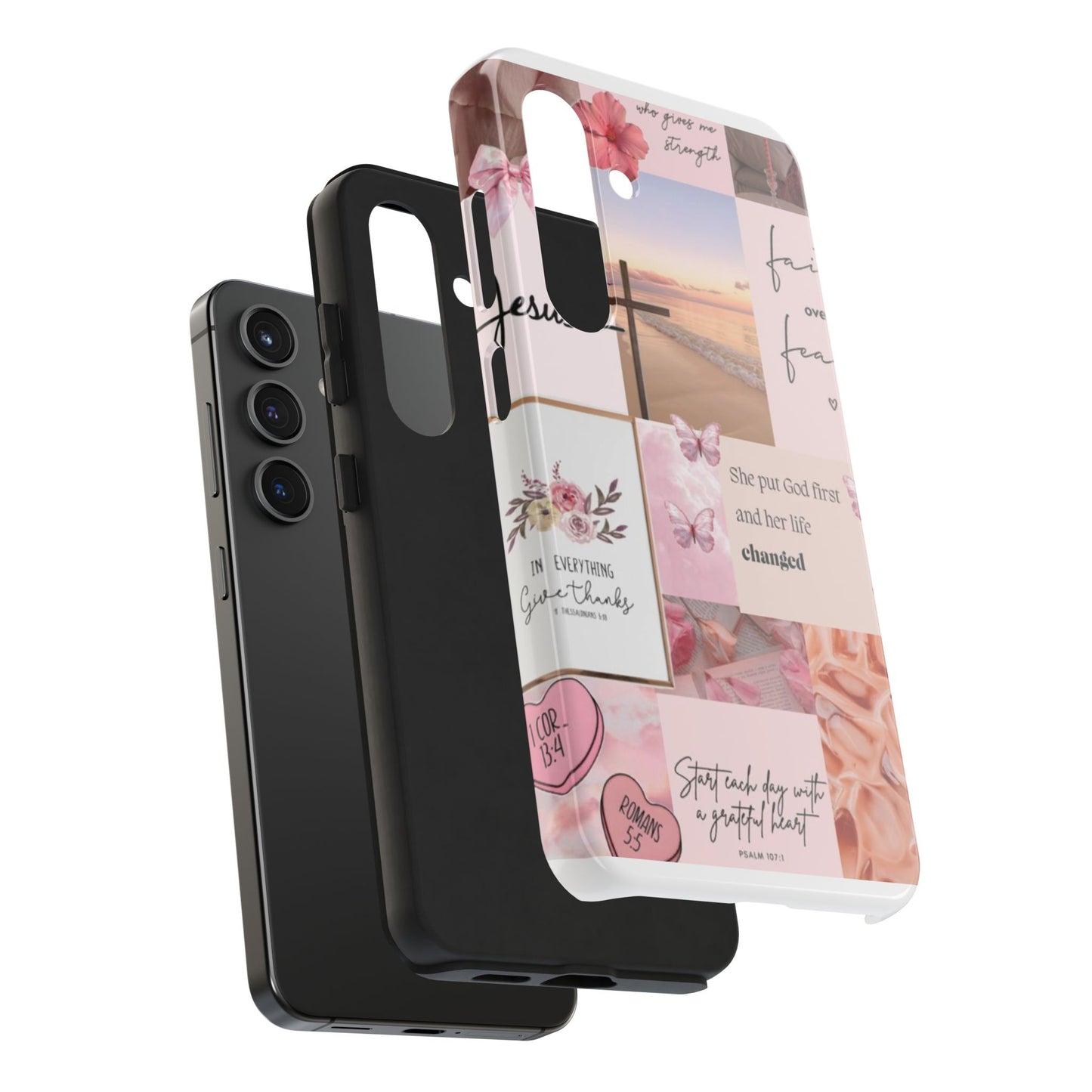 Put God first phone case, gentle strength, and soft surrender