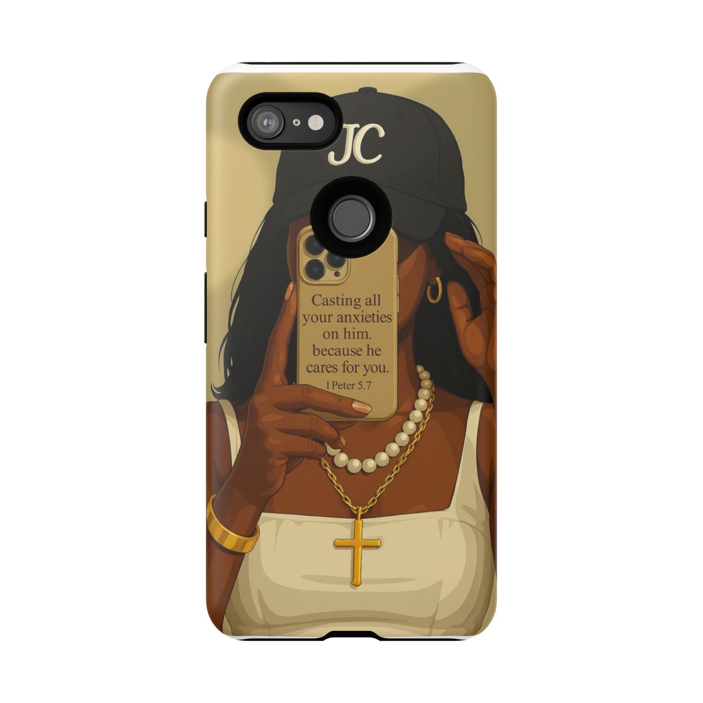 1 Peter 5:7 faith phone case cast your cares
