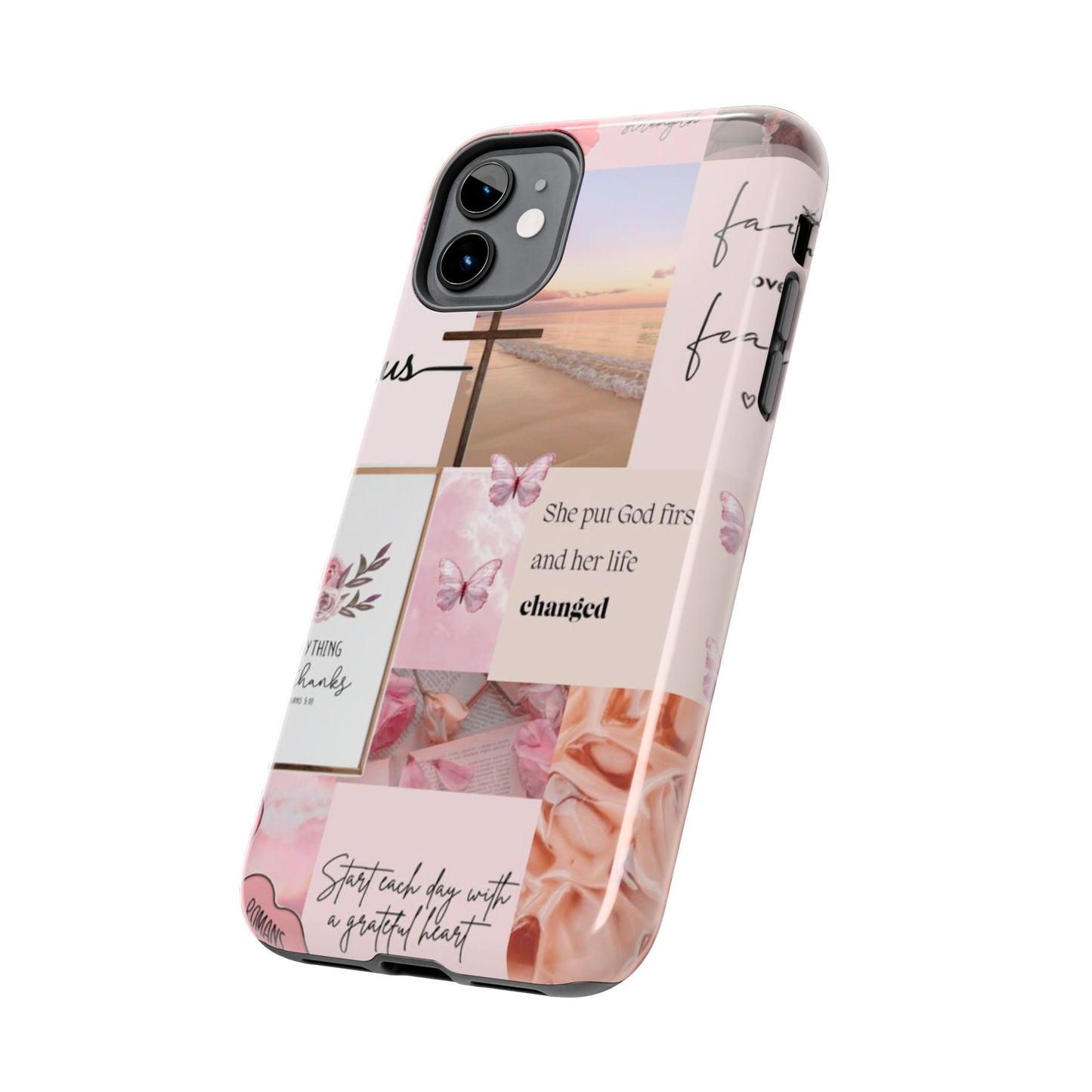 Put God first phone case, gentle strength, and soft surrender