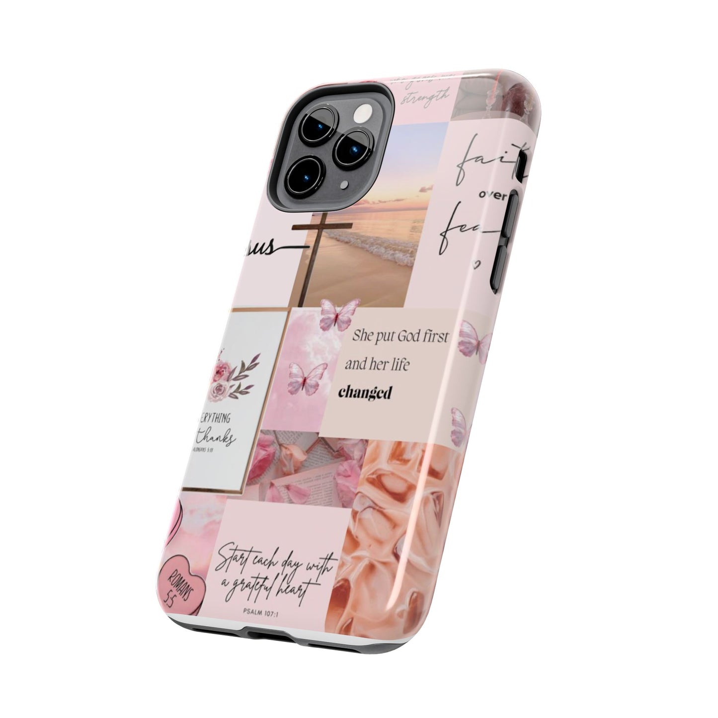 Put God first phone case, gentle strength, and soft surrender