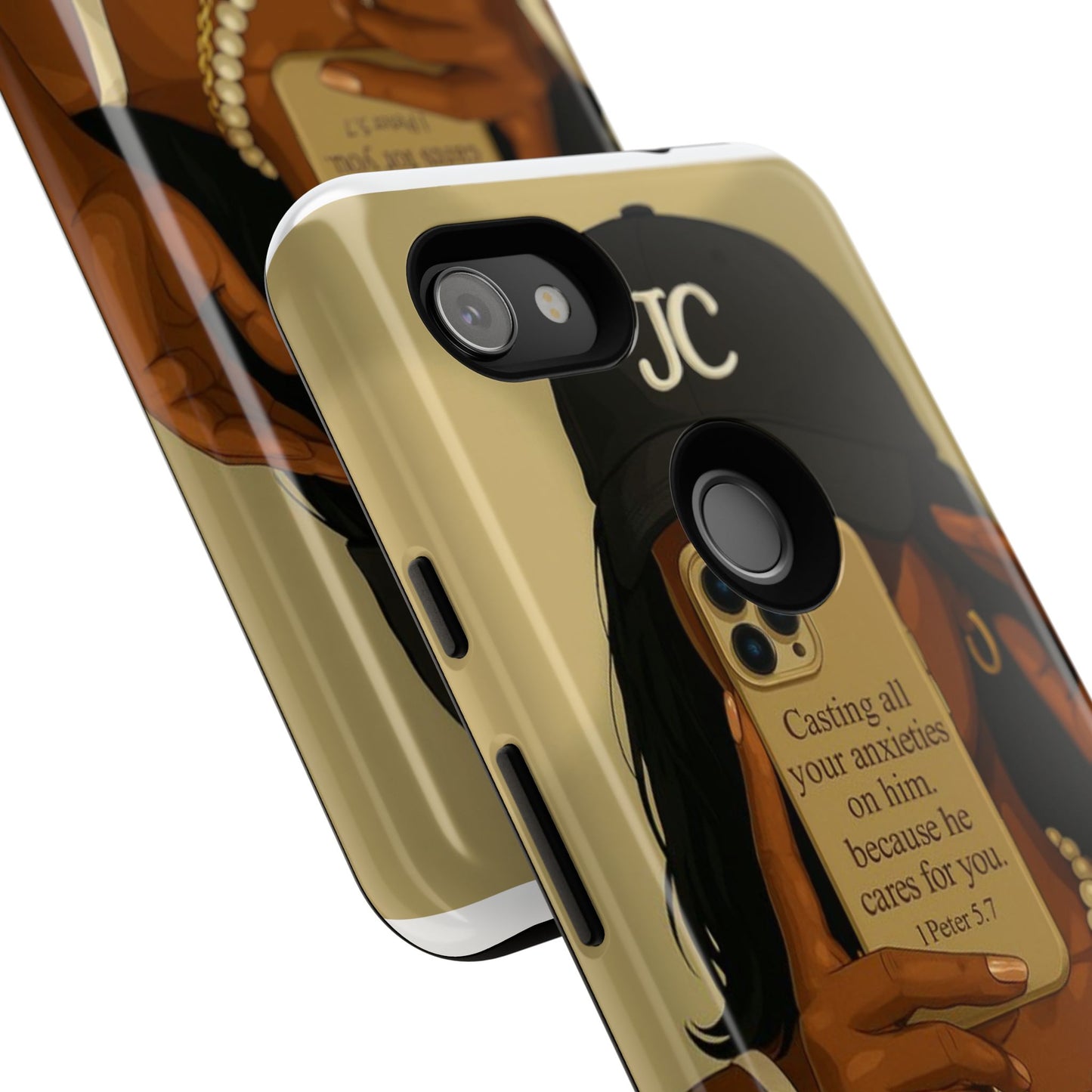 1 Peter 5:7 faith phone case cast your cares