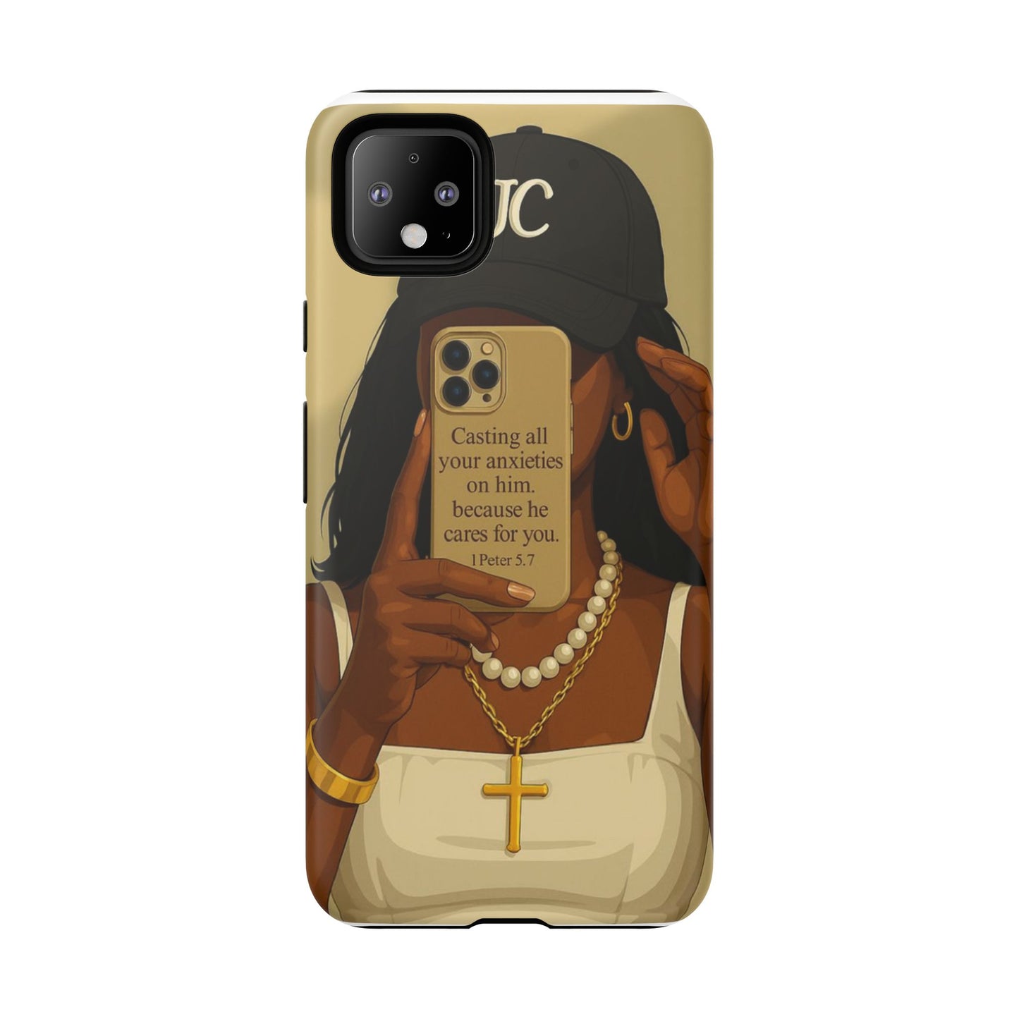 1 Peter 5:7 faith phone case cast your cares