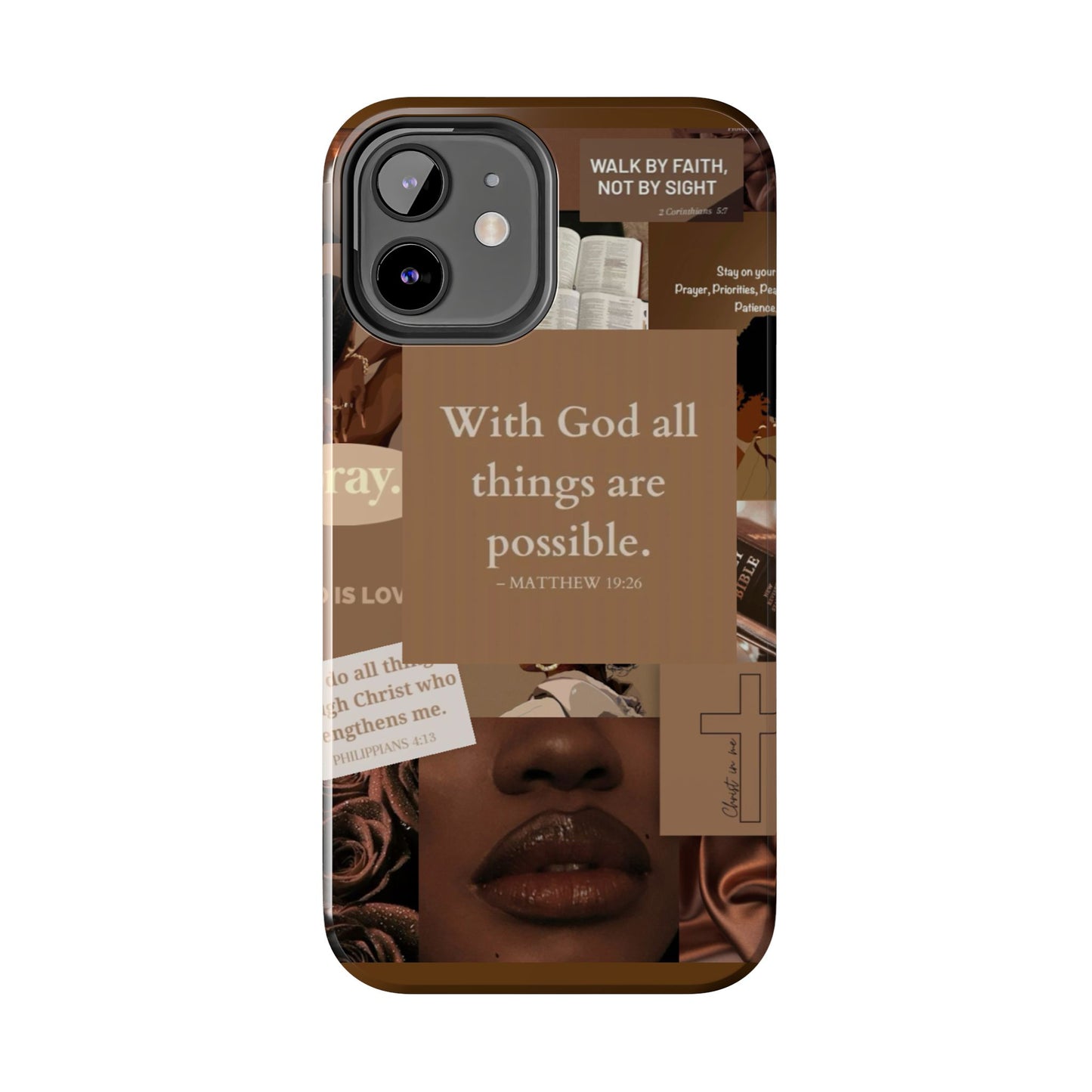 All things are possible phone case bold faith daily reminder