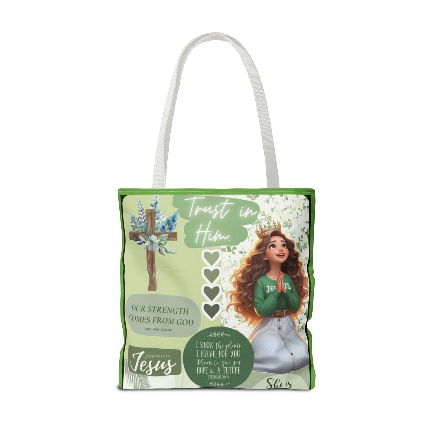 Inspirational Tote Bag - Trust in Him Design