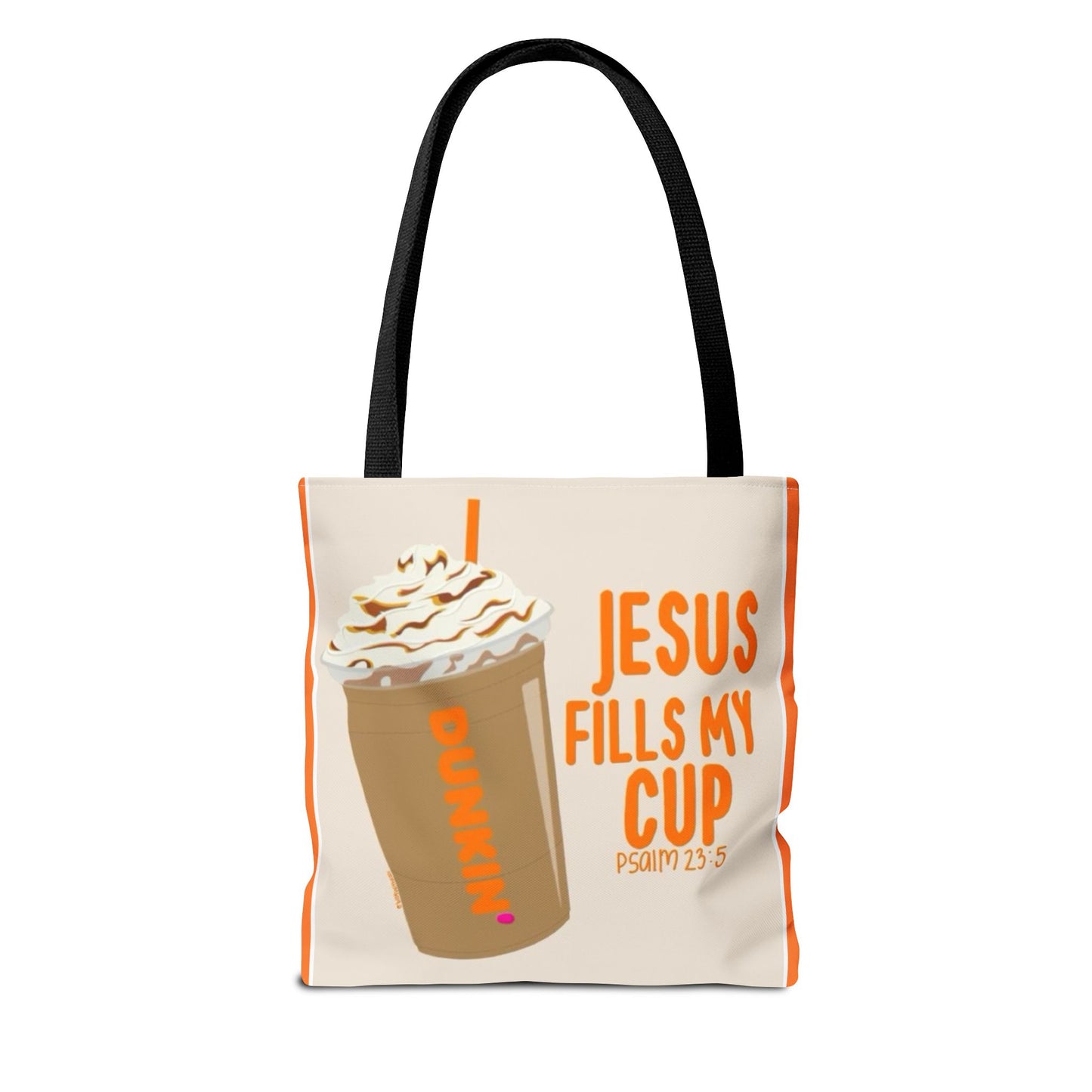 Inspirational Coffee Tote Bag - Jesus Fills My Cup