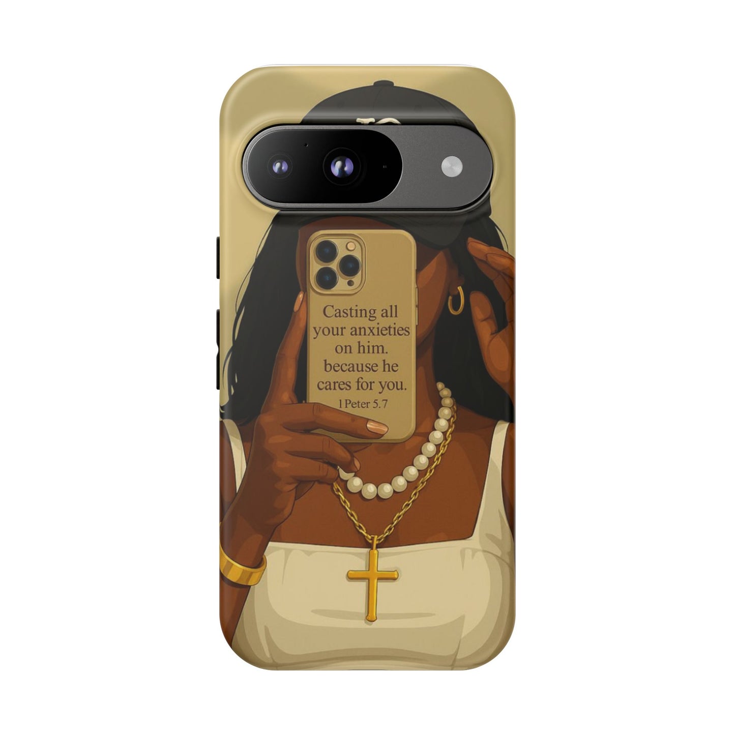 1 Peter 5:7 faith phone case cast your cares