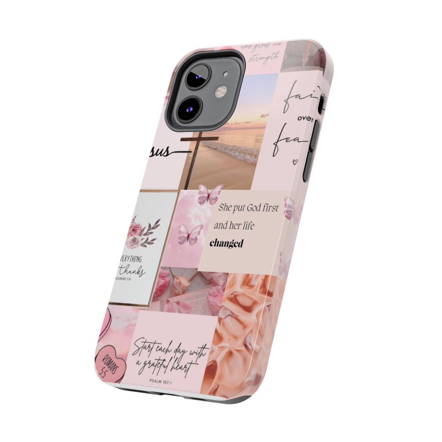Put God first phone case, gentle strength, and soft surrender