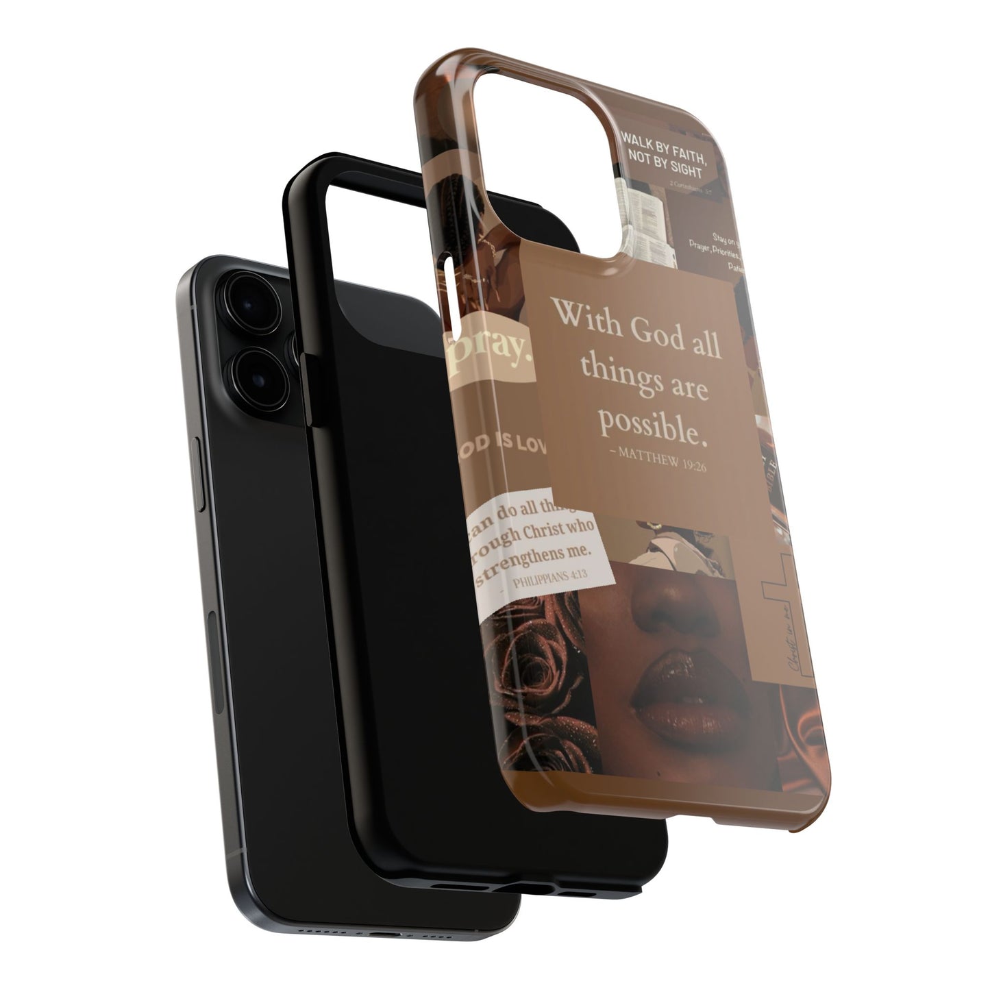 All things are possible phone case bold faith daily reminder