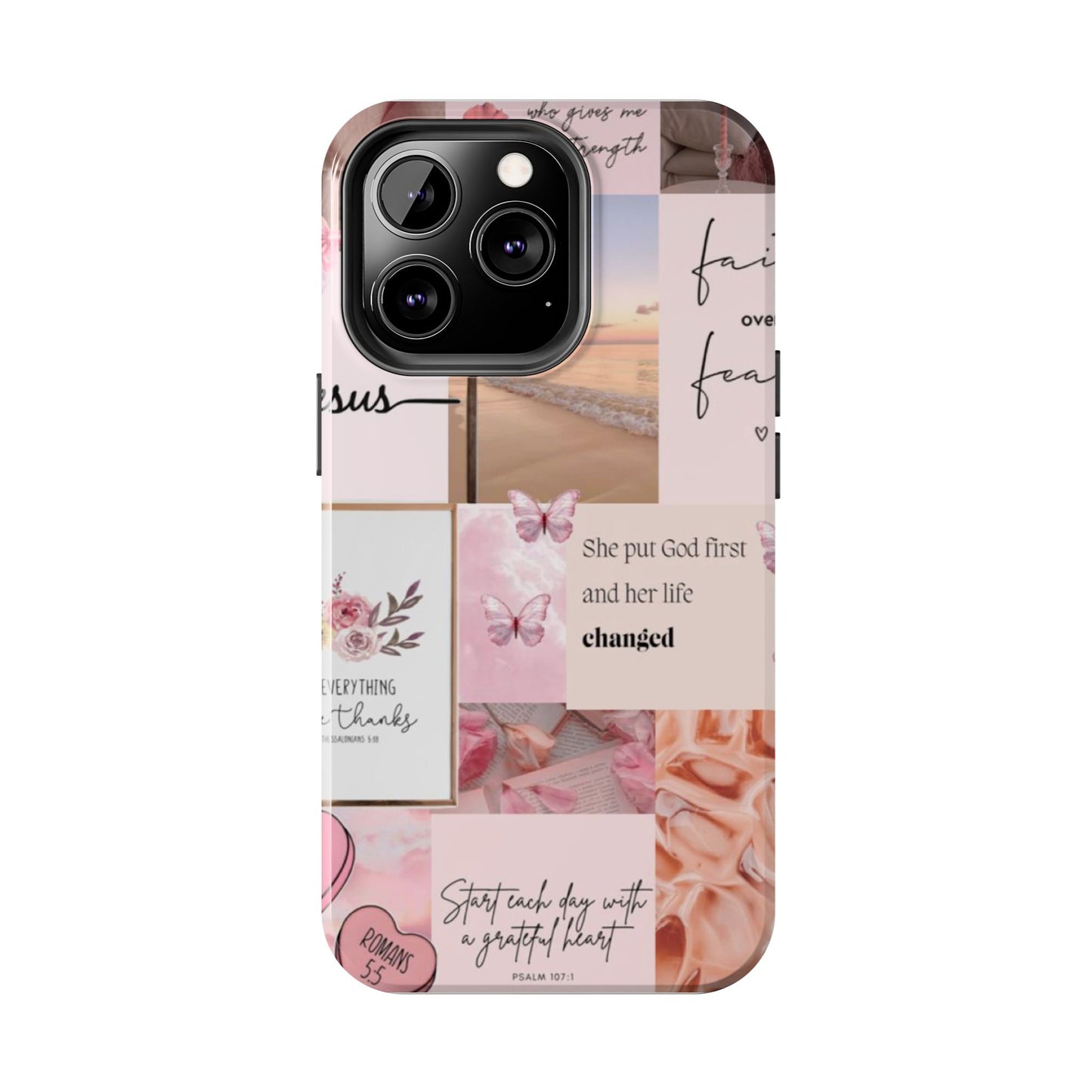 Put God first phone case, gentle strength, and soft surrender