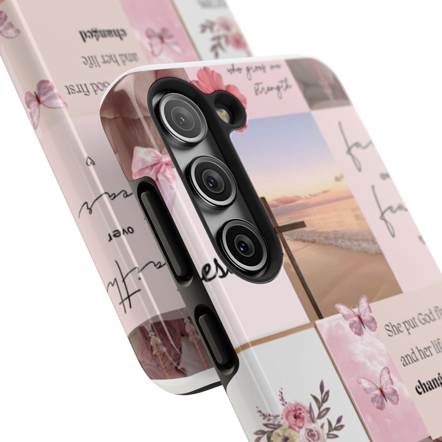 Put God first phone case, gentle strength, and soft surrender