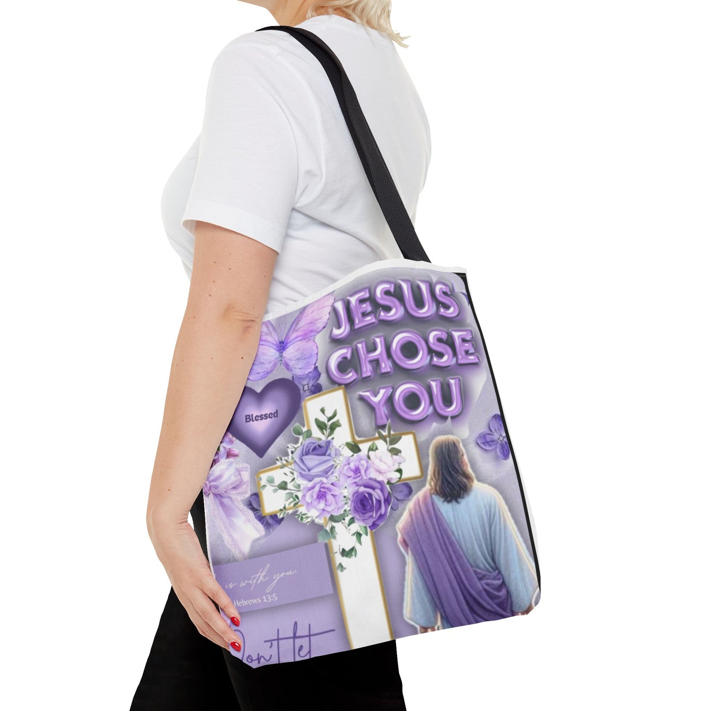 Faith-Inspired Tote Bag - "Jesus Chose You"