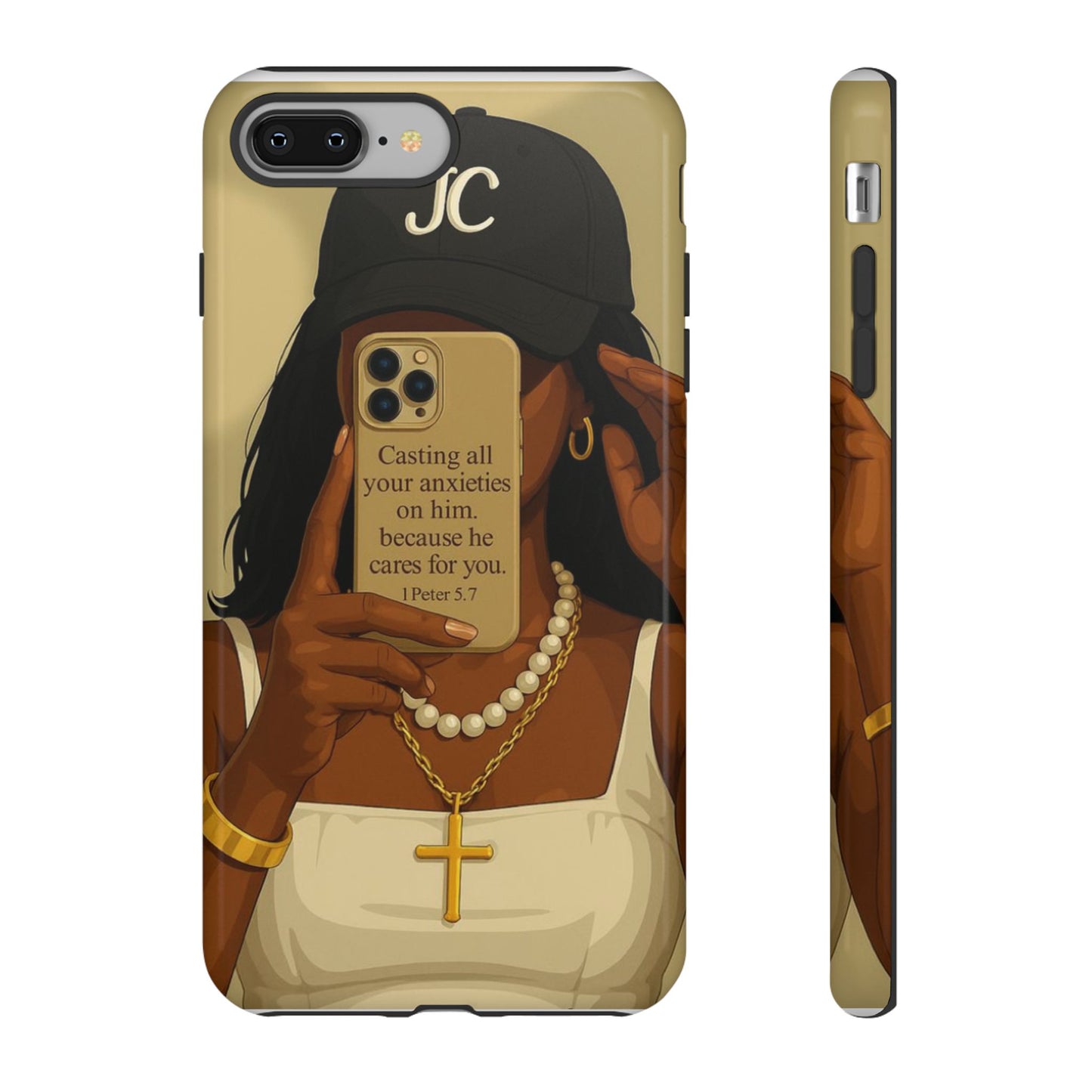 1 Peter 5:7 faith phone case cast your cares