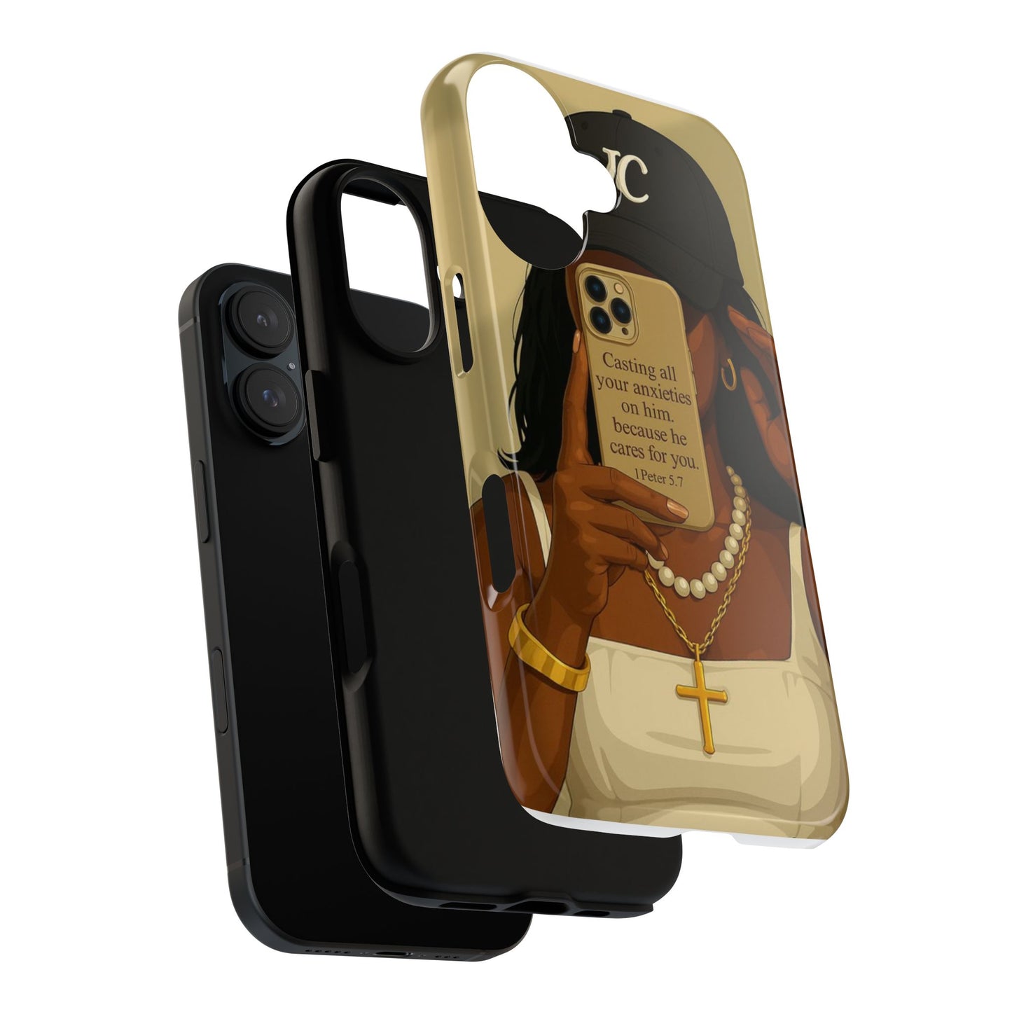 1 Peter 5:7 faith phone case cast your cares