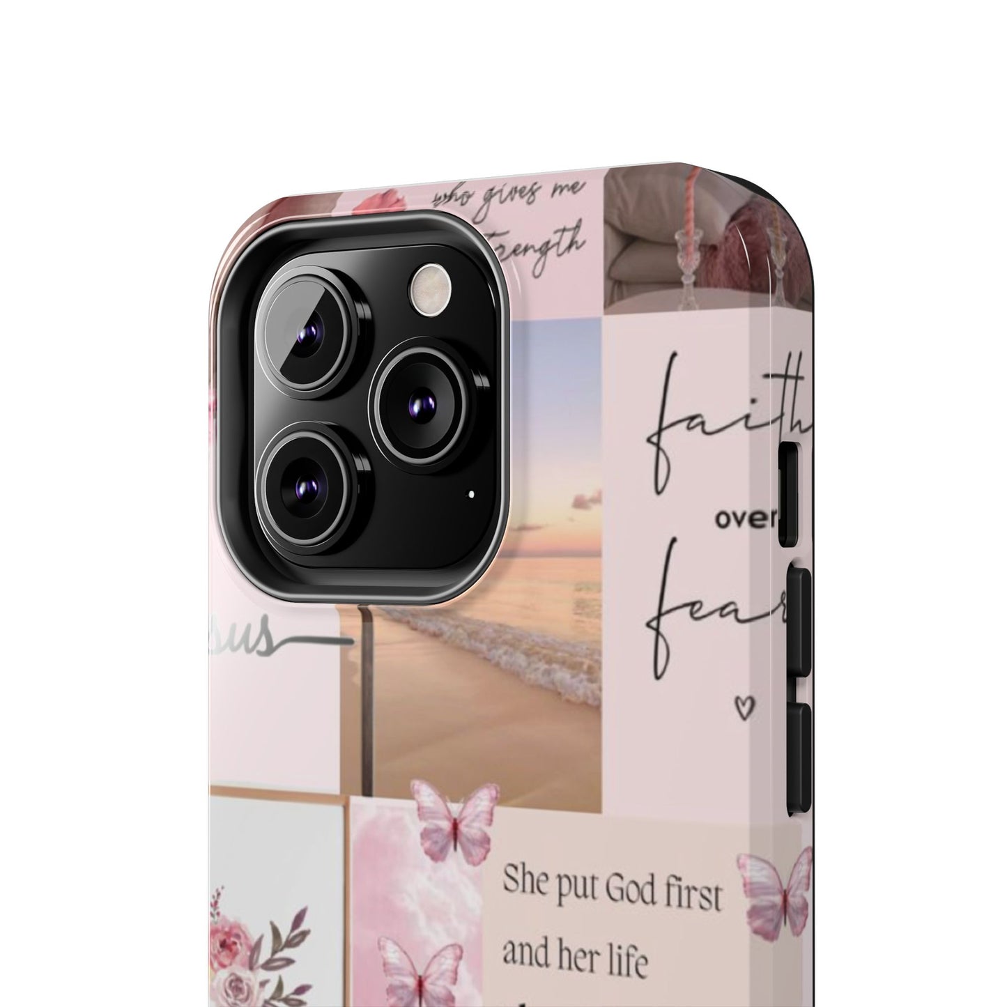 Put God first phone case, gentle strength, and soft surrender