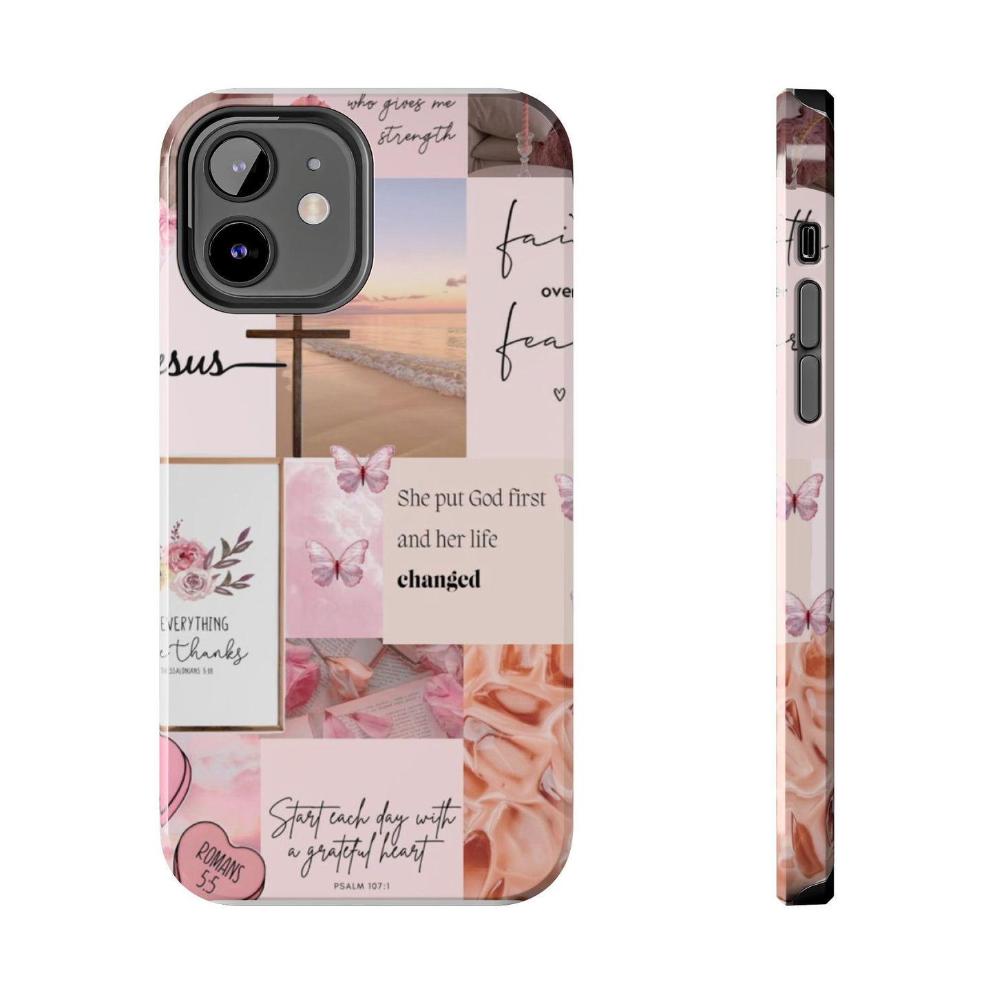 Put God first phone case, gentle strength, and soft surrender