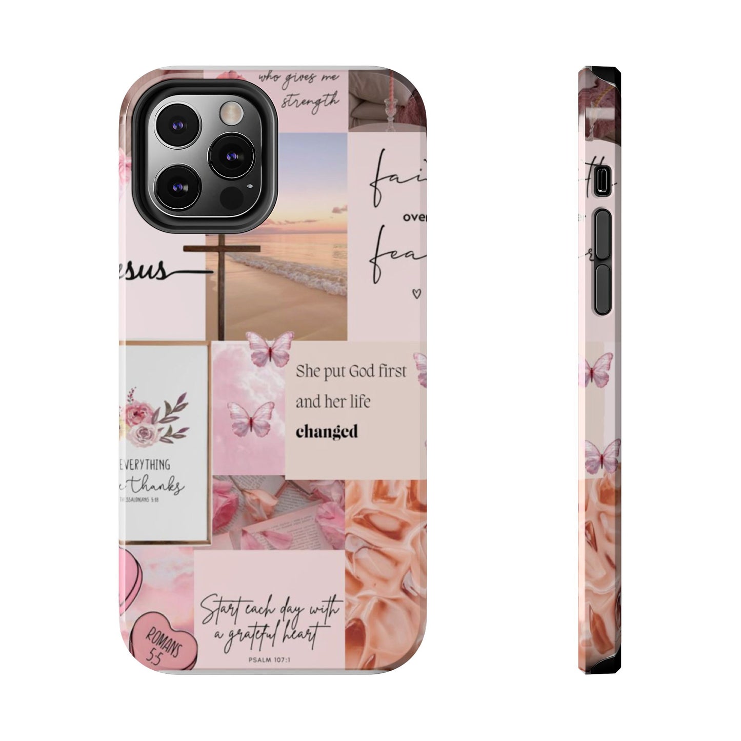 Put God first phone case, gentle strength, and soft surrender