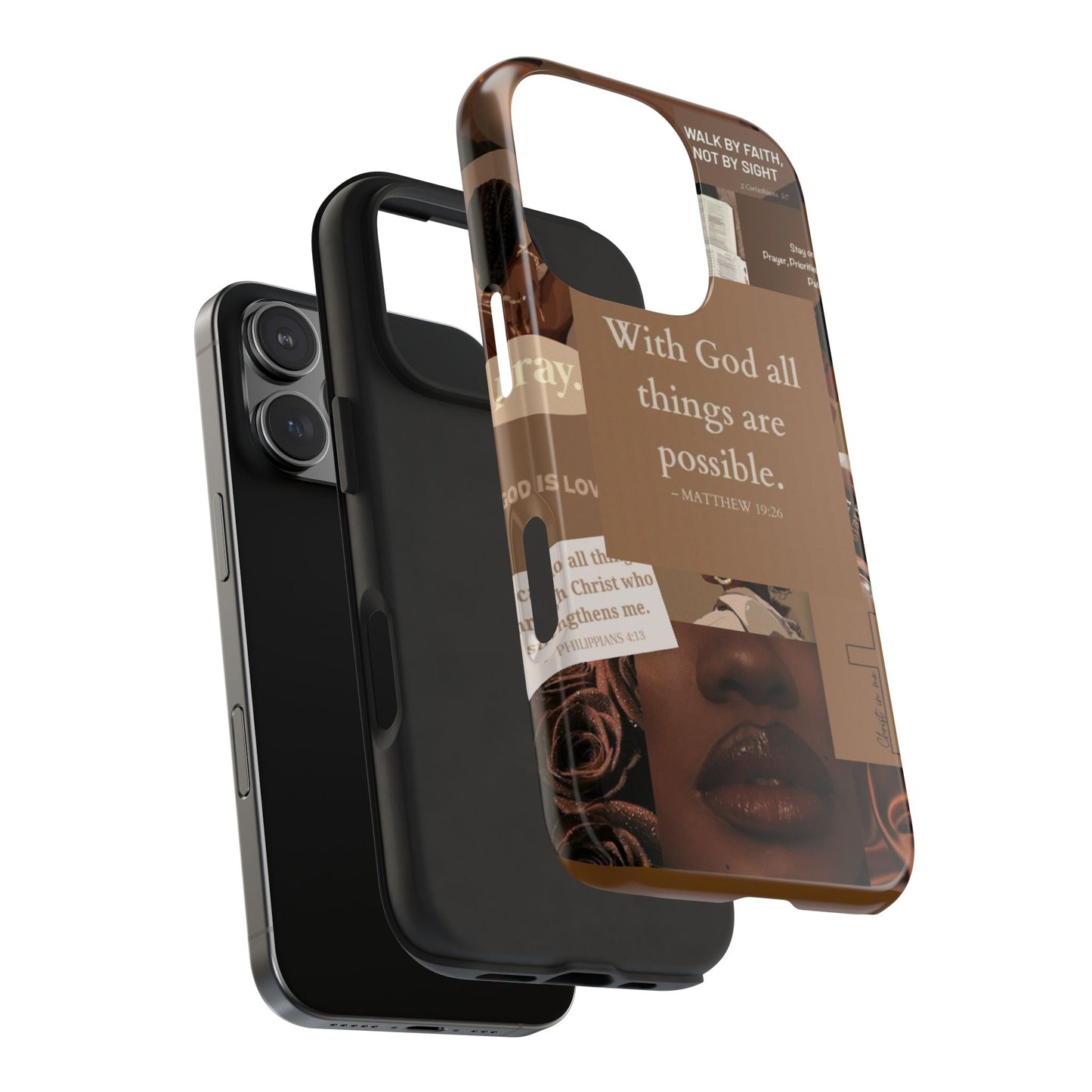 All things are possible phone case bold faith daily reminder