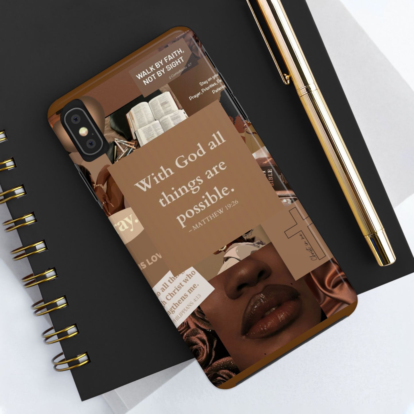 All things are possible phone case bold faith daily reminder