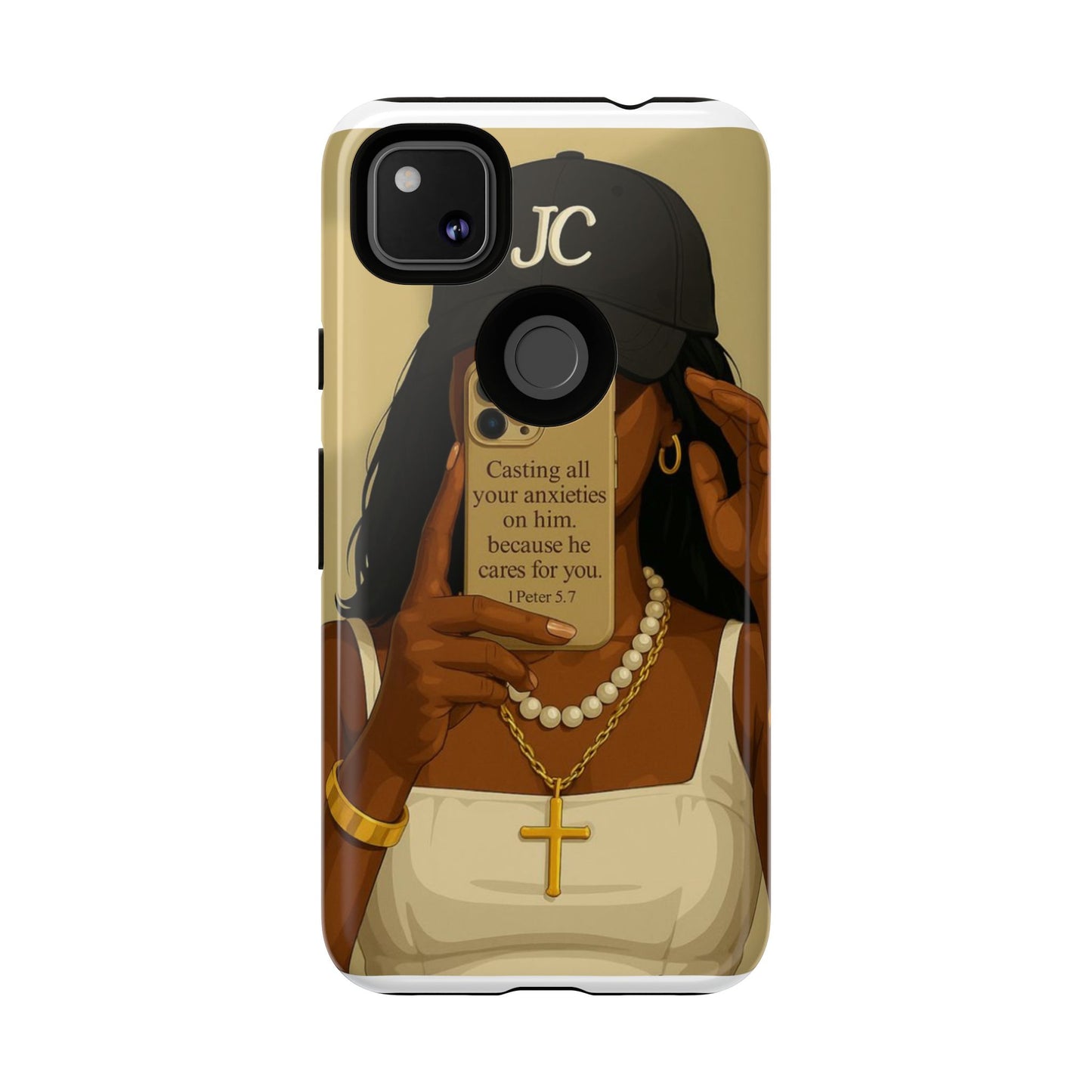 1 Peter 5:7 faith phone case cast your cares