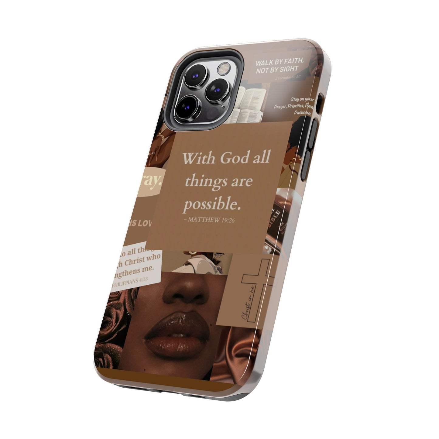 All things are possible phone case bold faith daily reminder