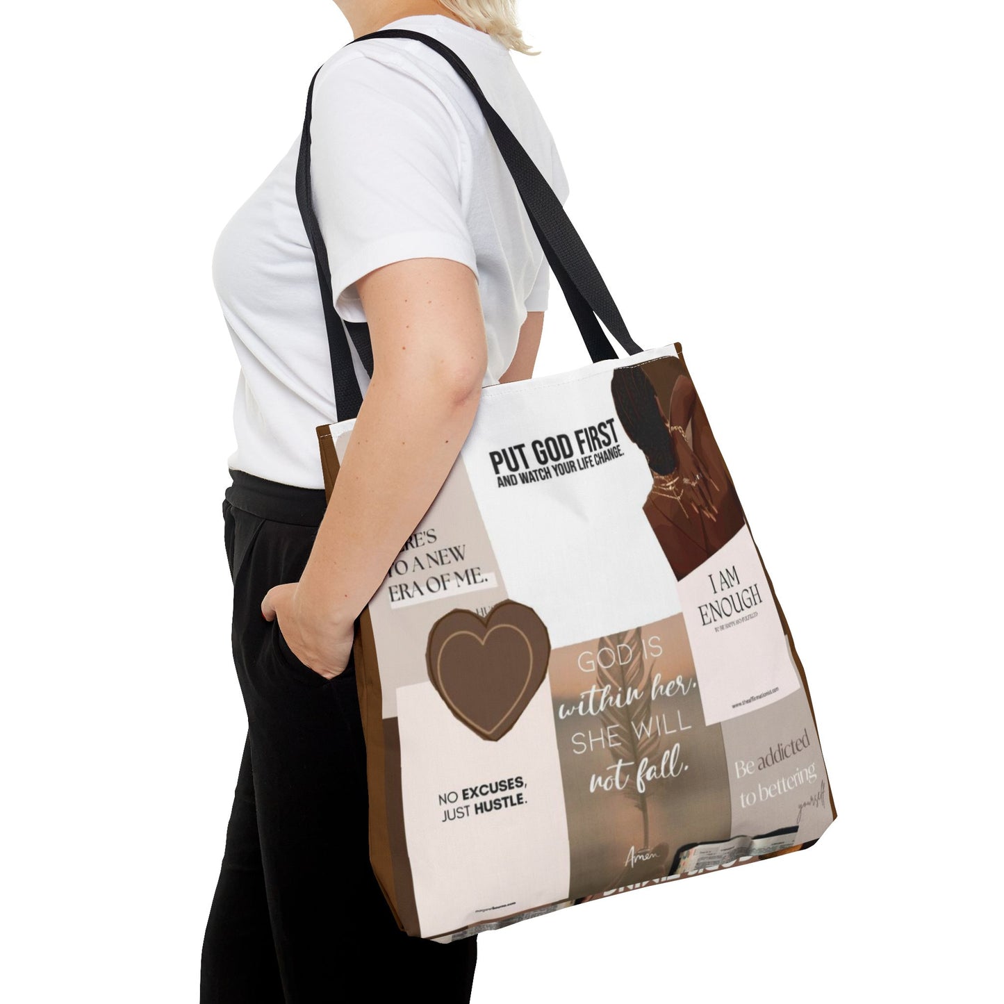 Inspirational Tote Bag with Motivational Quotes