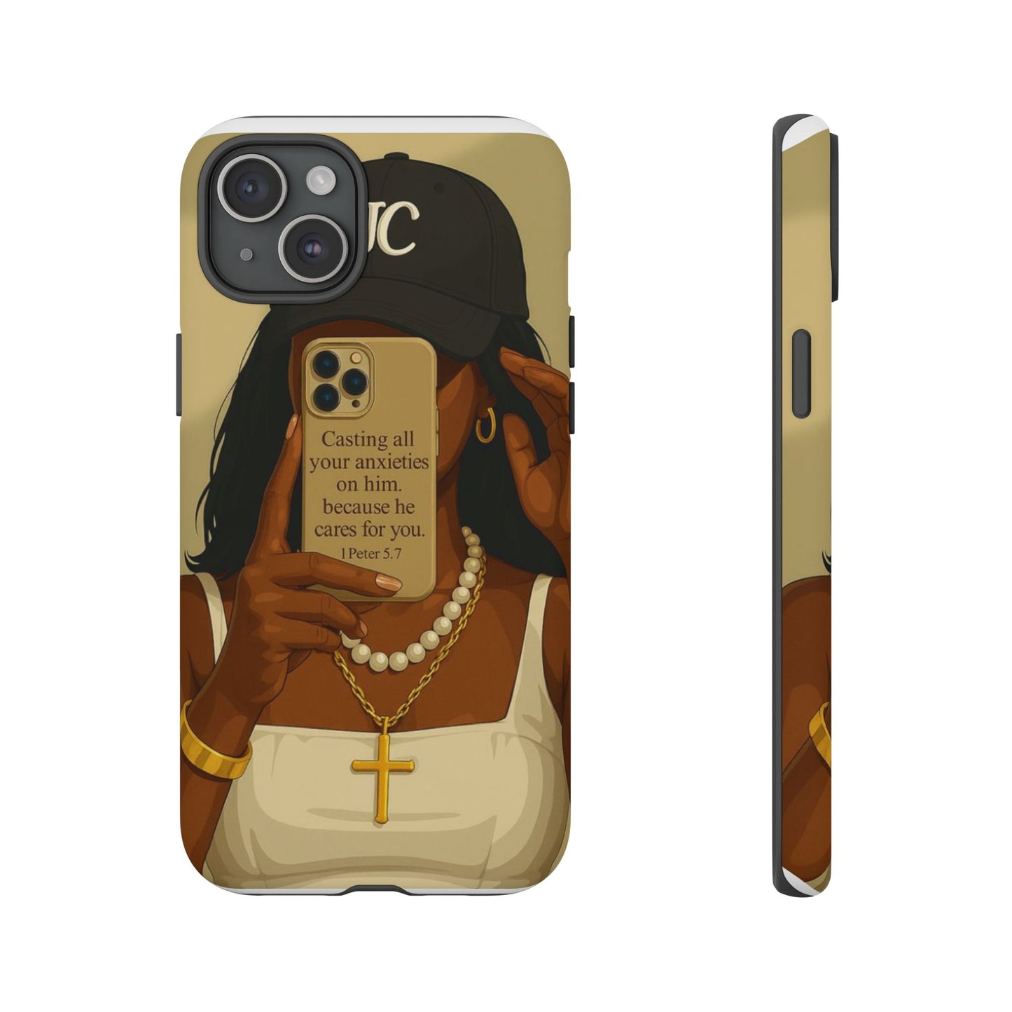 1 Peter 5:7 faith phone case cast your cares