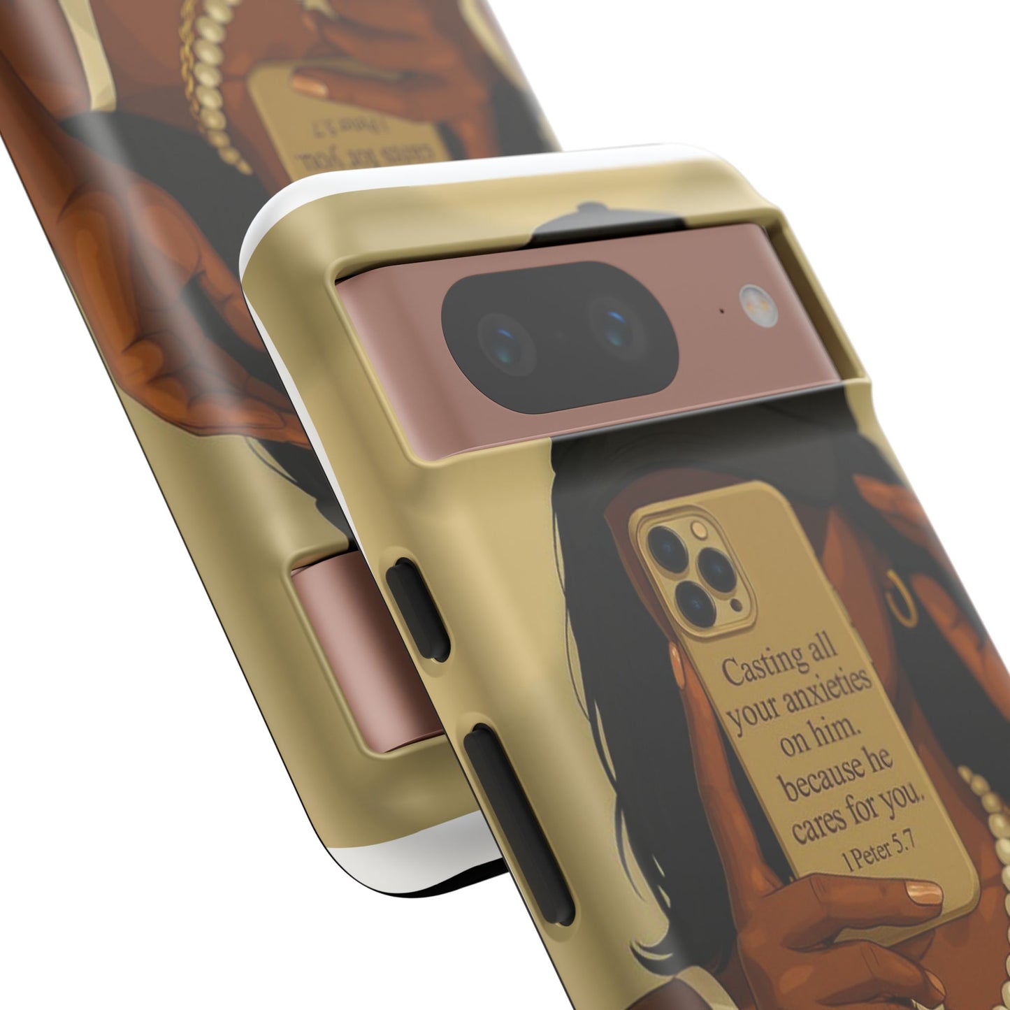 1 Peter 5:7 faith phone case cast your cares