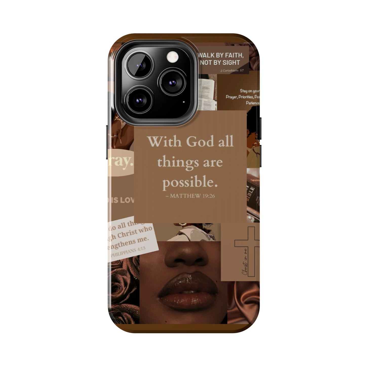 All things are possible phone case bold faith daily reminder