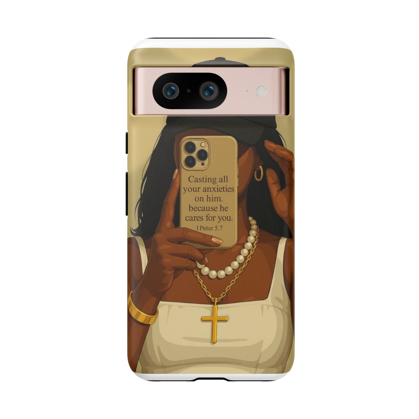 1 Peter 5:7 faith phone case cast your cares