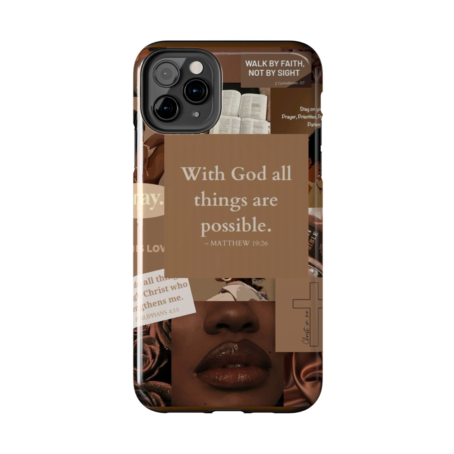 All things are possible phone case bold faith daily reminder