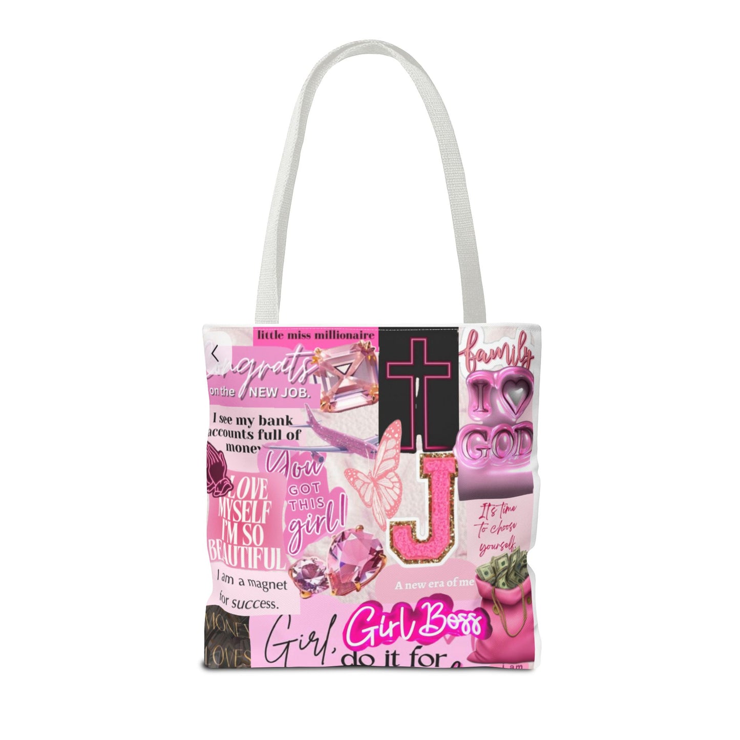 Inspirational Tote Bag for Girls - Motivational AOP Design
