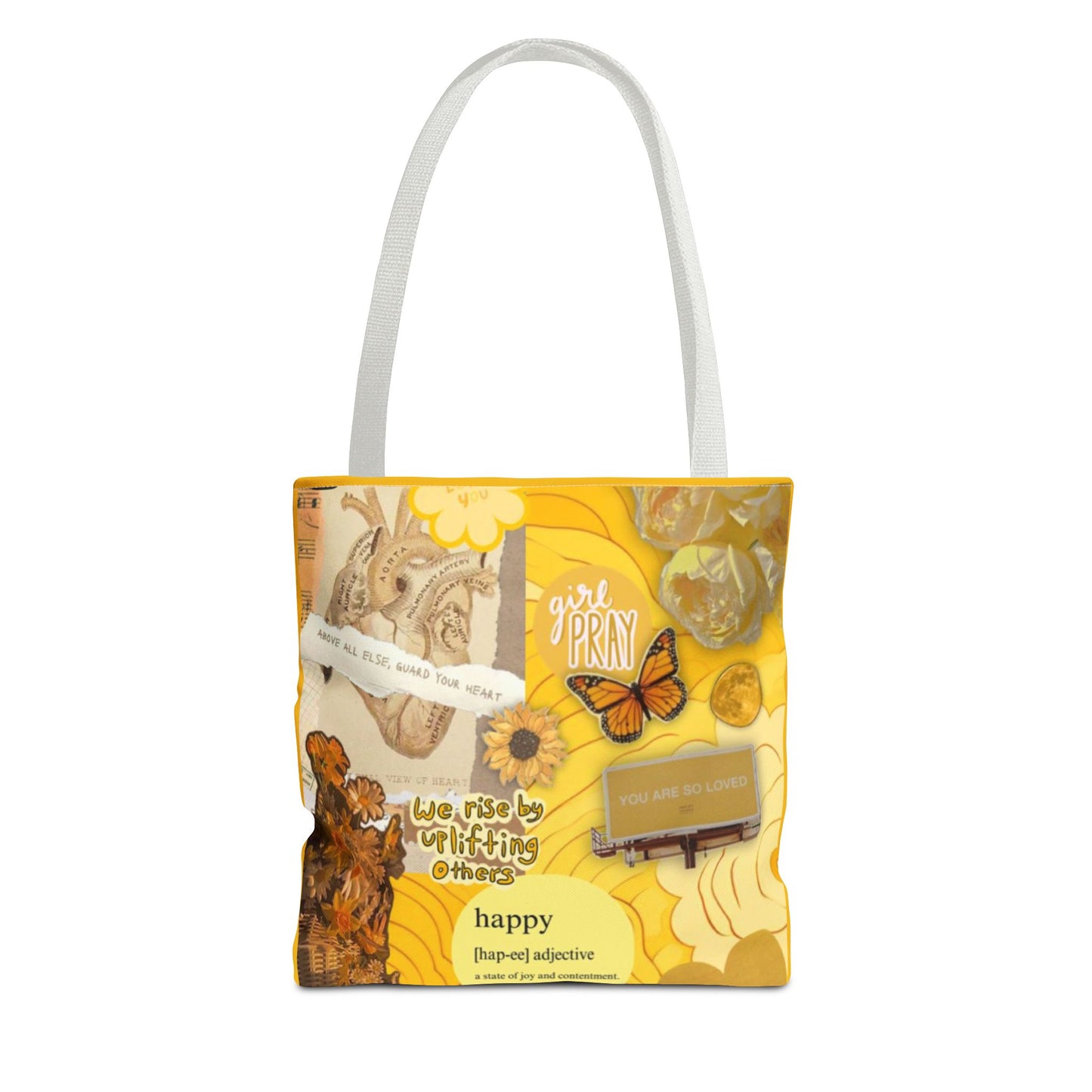 Happy Vibes Tote Bag - Cheerful Design for Everyday Use