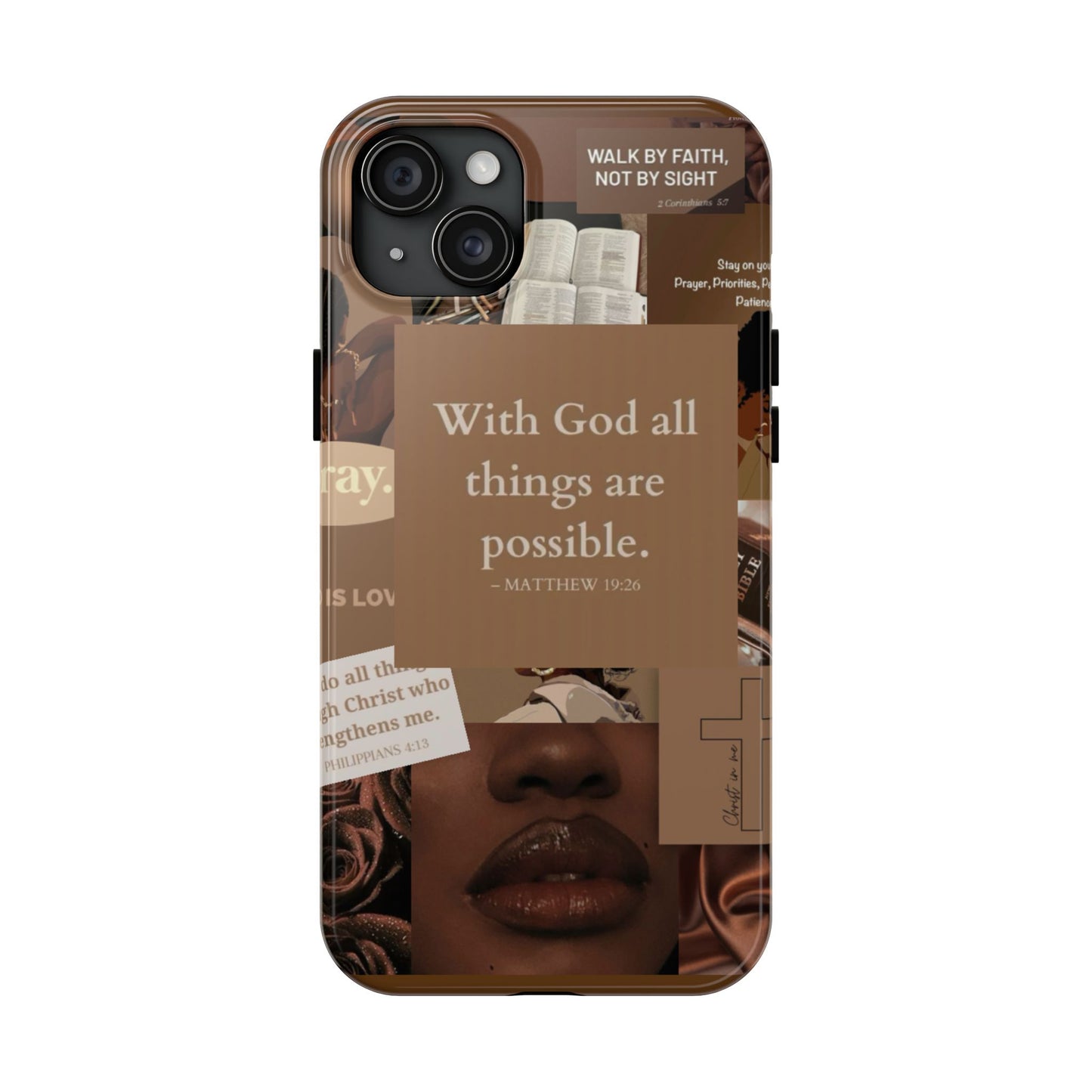 All things are possible phone case bold faith daily reminder
