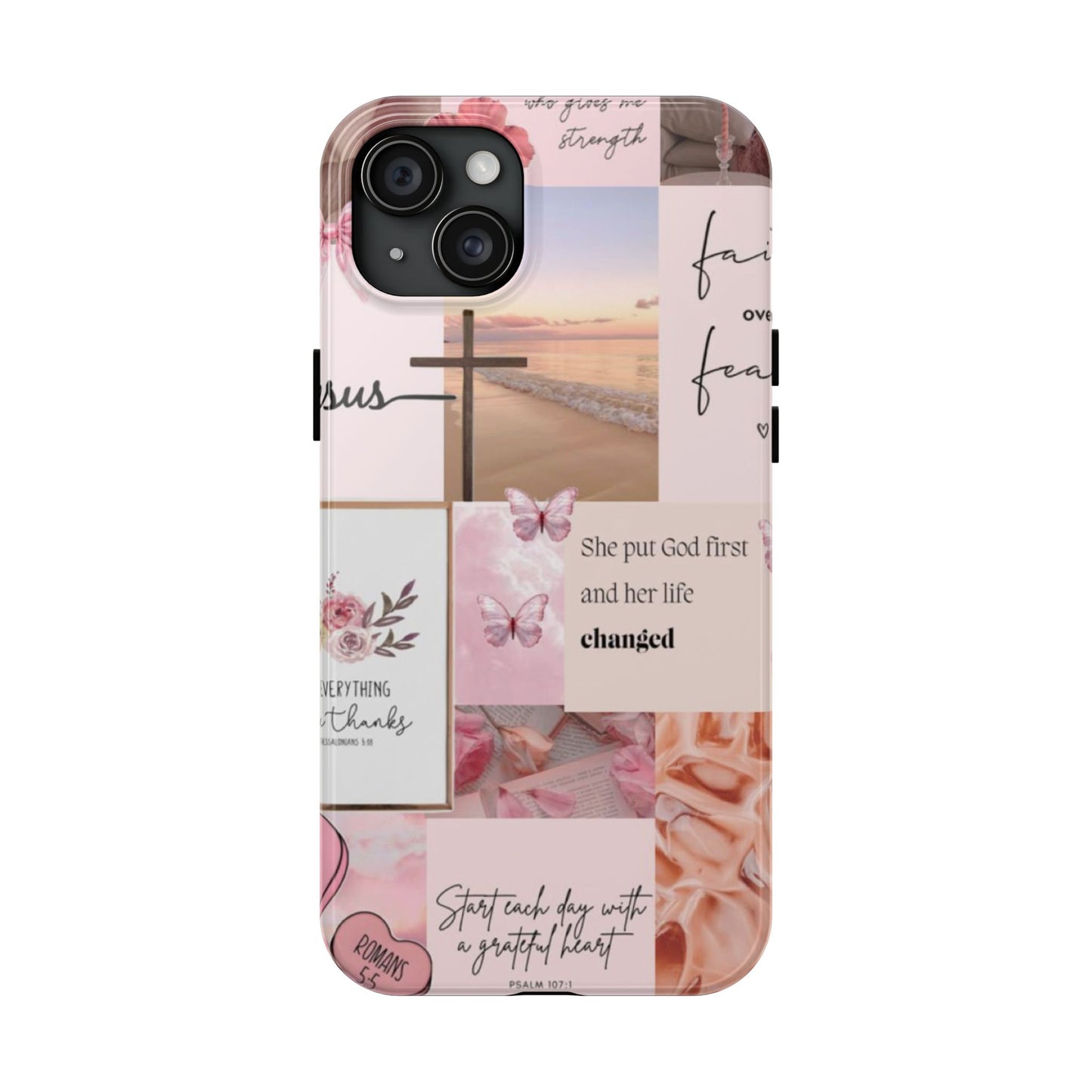 Put God first phone case, gentle strength, and soft surrender