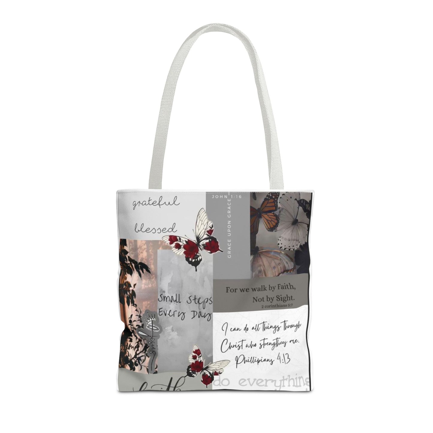 Walk by faith Tote Bag