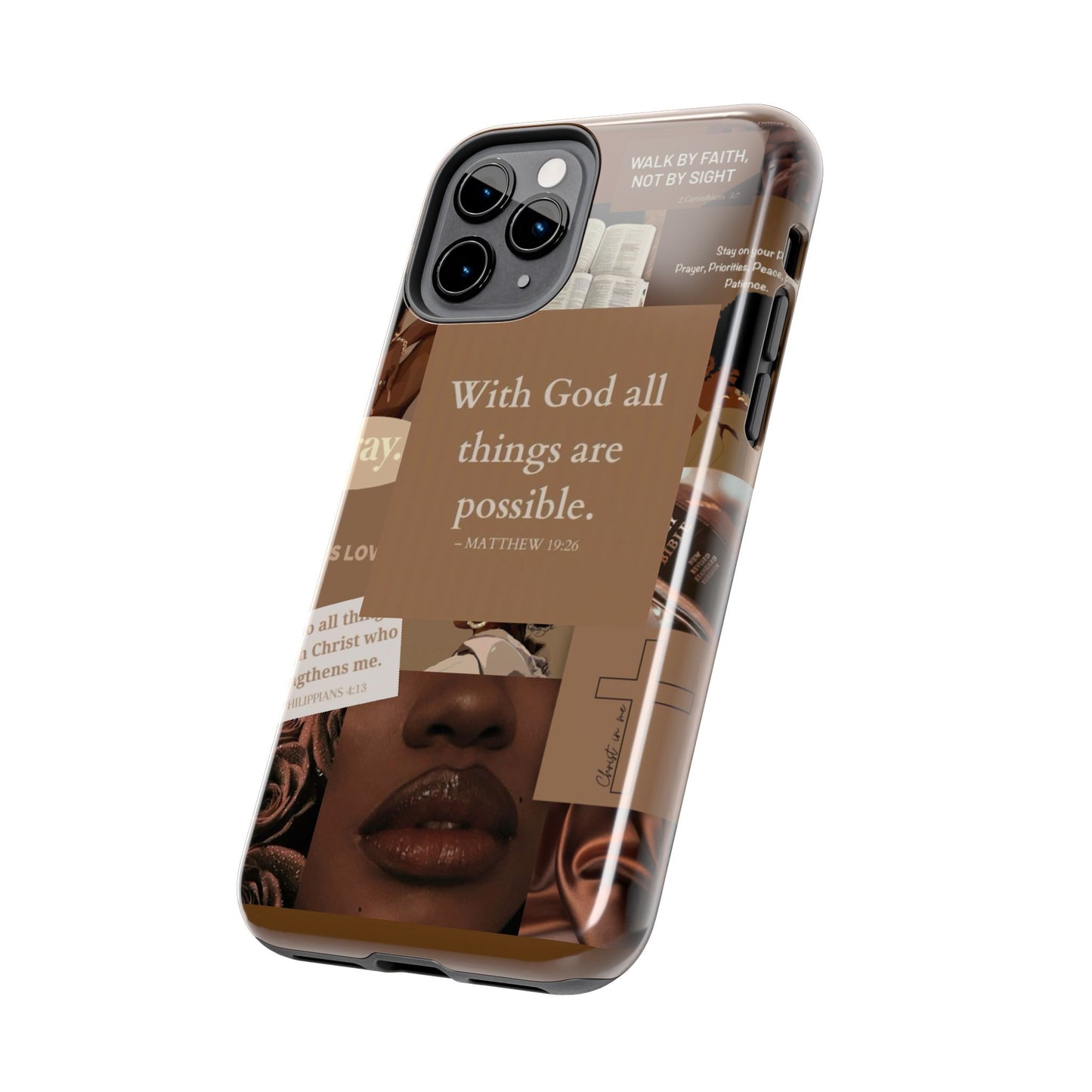 All things are possible phone case bold faith daily reminder