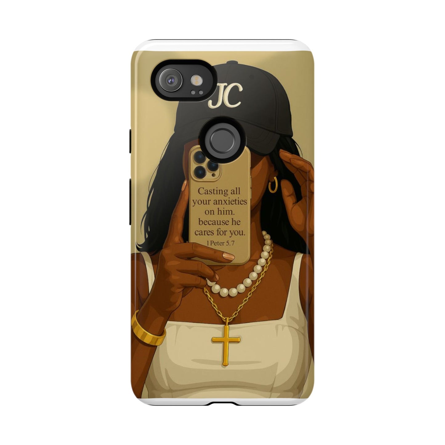 1 Peter 5:7 faith phone case cast your cares